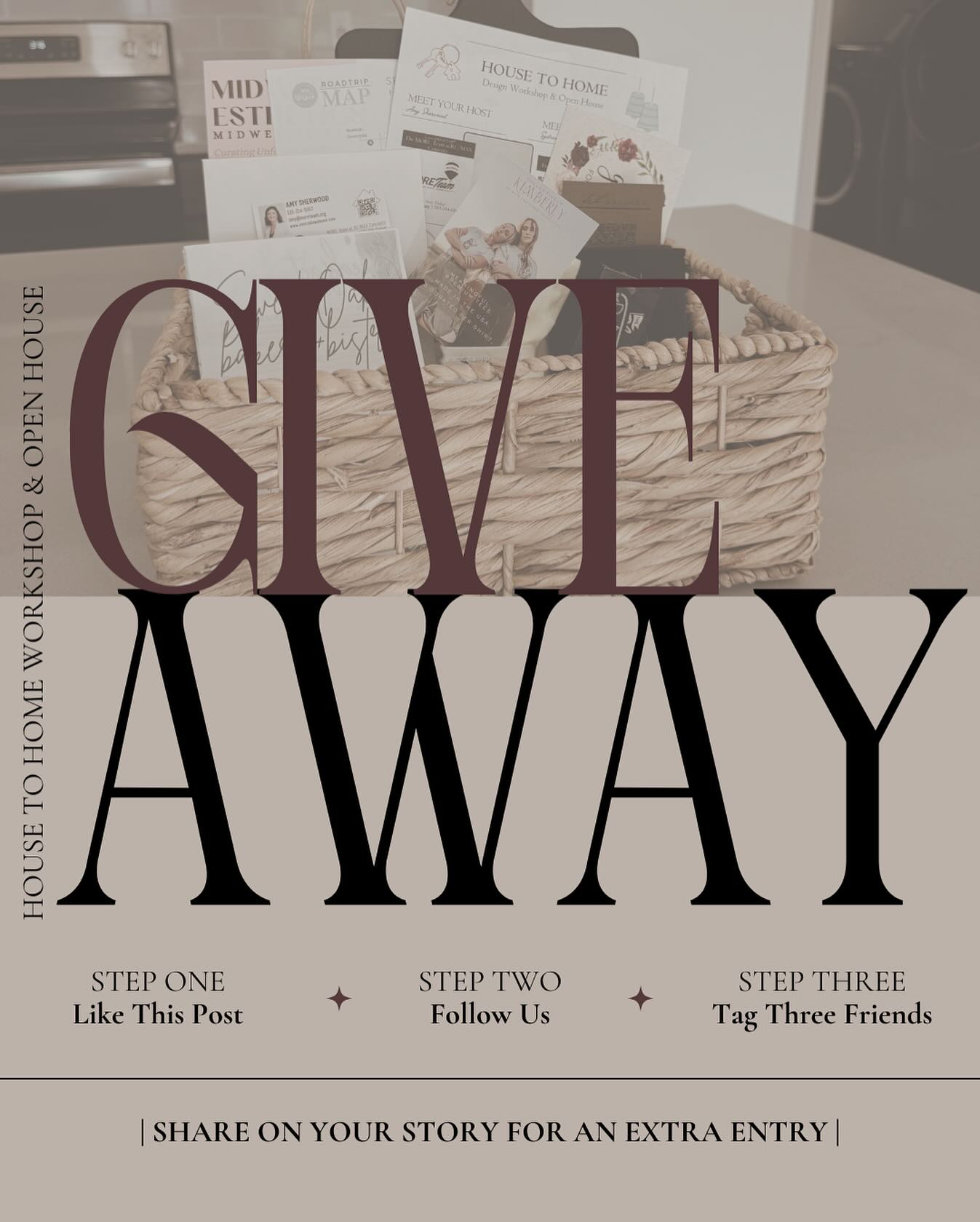 SUPRISE GIVEAWAY❕❕
We had such an amazing time at our House to Home Design Workshop & Open House, and we are beyond grateful for the love and support from our community and local business partners 🤍
To celebrate, we’re extending the fun with a special giveaway packed with goodies from some of the most incredible small businesses around! Winner will be announced this Friday September 26th.
Here’s how to enter:
1️⃣ Like this post
2️⃣ Tag 3 friends in the comments
3️⃣ Follow both of the hosts accounts!
@marcolsonrealestateteam
@etchinteriordesign_
❕Share to your story for an extra entry! (tag me so I can see it)
We can’t wait to give back and share the love! And dont forget to show some love to the the businses that are included in the giveaway!
@sweetoaksbakerybistro
@sweetandsavory515
@chickenshedprimitives
@midwestie.esti
@wild.features
@shopthebackyardia
@shoptheglorydays
@aflac
The Nestled Cove Co.