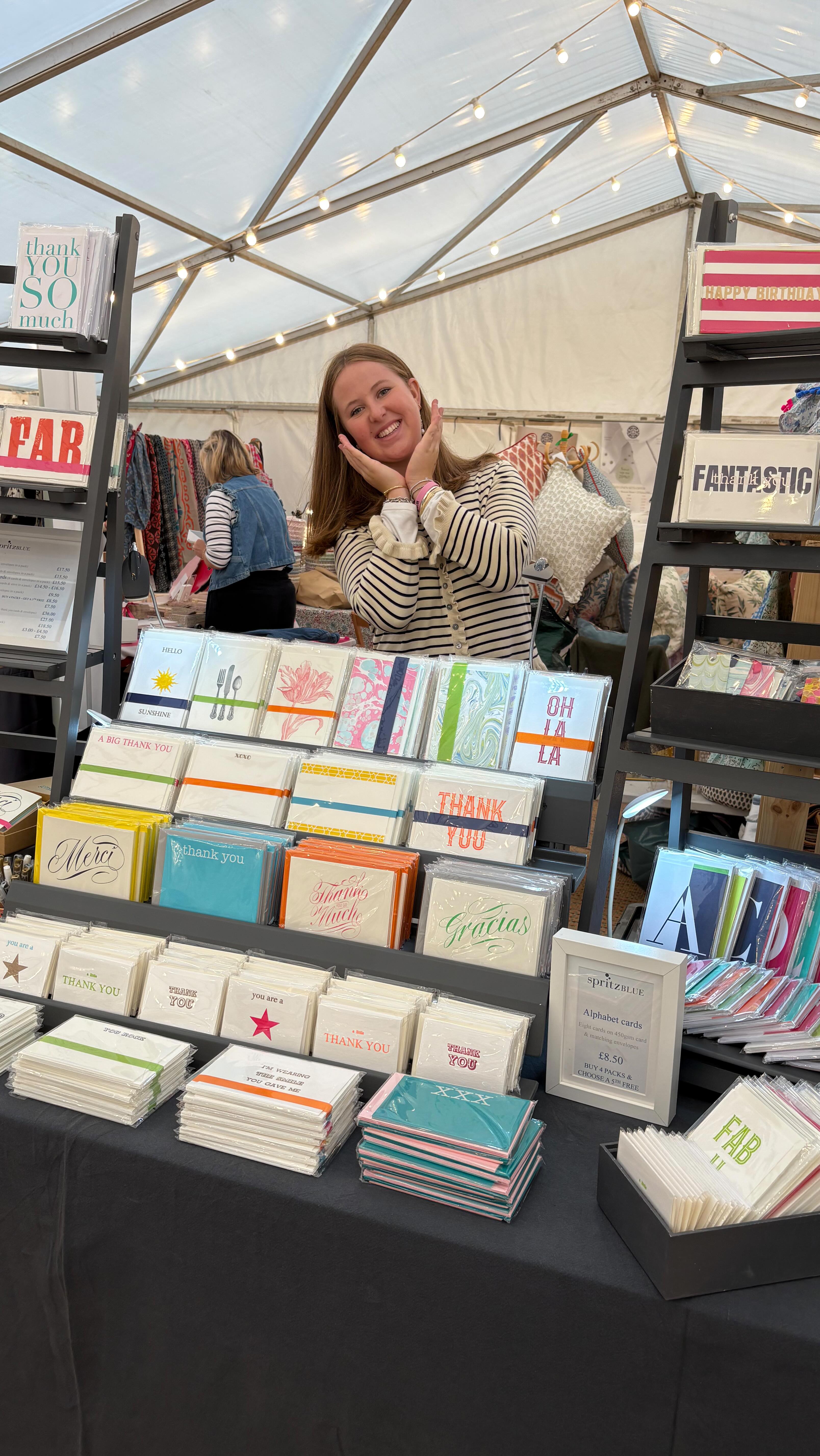 I’ve just got back from my first fair of the season @awylderfair - a completely stunning venue.
I’m a Somerset girl, born and bred, so this one was a treat and not a little nostalgic.
Thank you so much @wyldersomerset and thank you CC2 for your superb merchandising, sales skills and one liners. And a big thank you to everyone who stopped by for a chat and bought my stationery. I’m thrilled you loved it.
And a special thank you to my neighbour @thebrowniebykit for keeping us fuelled with your absolutely heavenly brownies. I will be recommending you to everyone! A box already on its way to CC1 as she settles into university life. ❤️