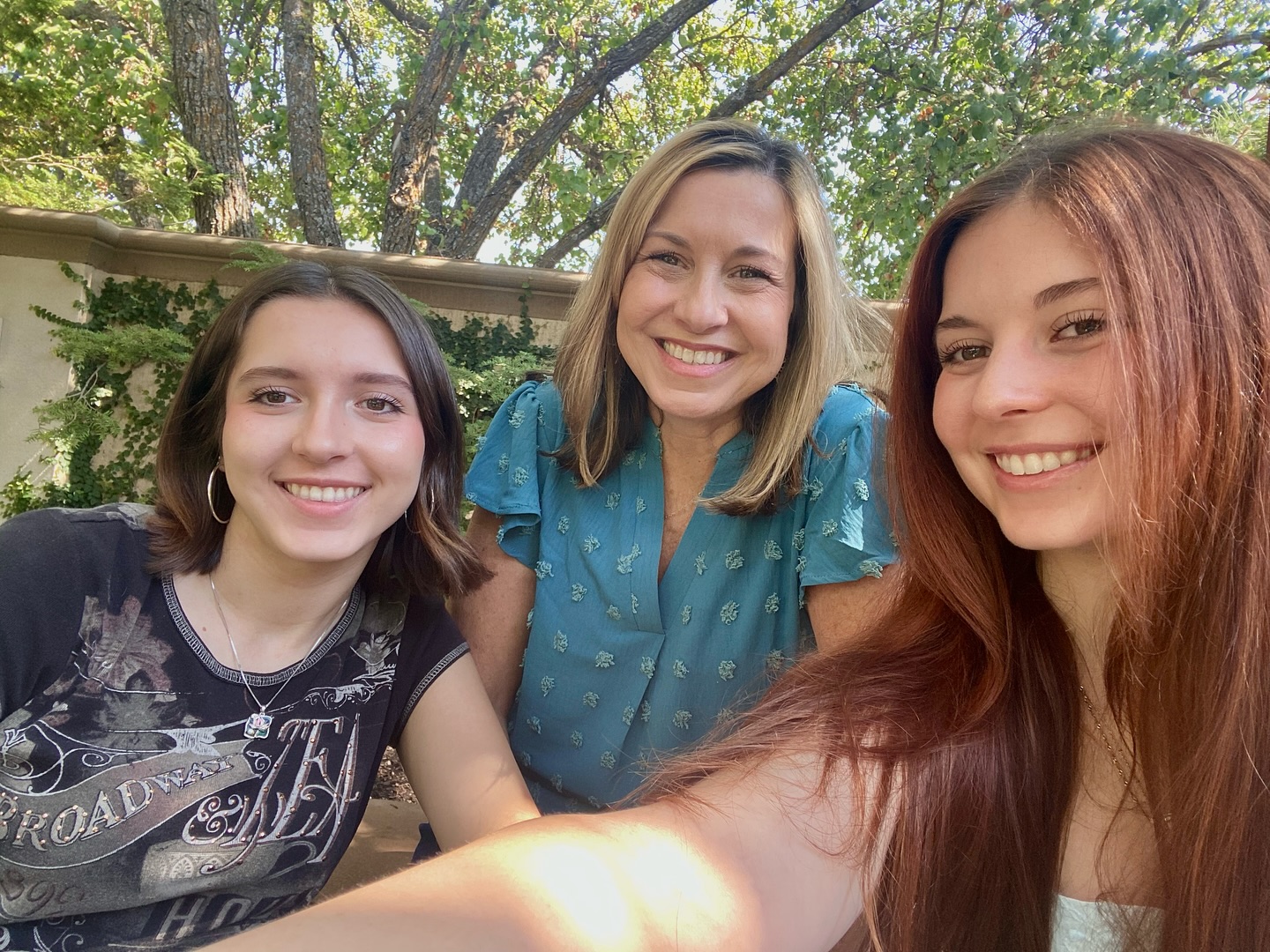 Quick visit to see Kendall in Chico and look for a Homecoming dress at Lulu’s for Cami. Didn’t realize until we posed that we have brunette, blonde, and red all covered in the family!