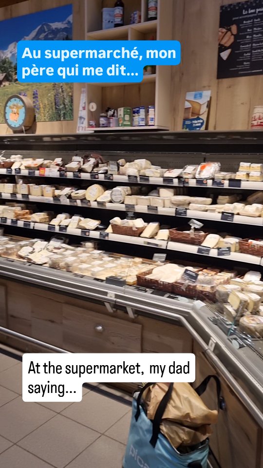 Dans un petit supermarché, au rayon fromages
#france #french #צרפתית #גבינות