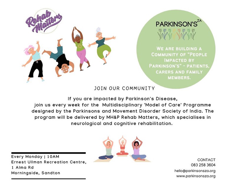 Thank you to the 75+ people who joined us for our Sandton launch - what an amazing start to our JHB journey!
š Weekly Parkinsonās Support & Rehab Workshop
Every Monday | 10AM | Ernest Ullman Recreation Centre, Morningside
Join our community of patients, carers & families as we thrive together. š·
#ParkinsonsZA #RehabMatters #ParkinsonsSupport #JohannesburgCommunity