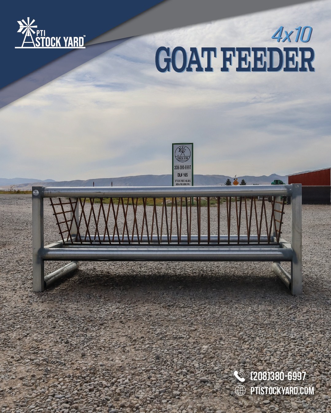 Save up to 30% of your feed by making the switch to our 4x10 V-Bar Goat Feeder, an upgrade you won't regret.
Stop by a dealer near you today!
๐ 208.380.6997
๐https://www.ptistockyard.com/dealer-locations
#PTIStockYard #HeavyDuty #Feeder #ranch #farm #goats #sheep