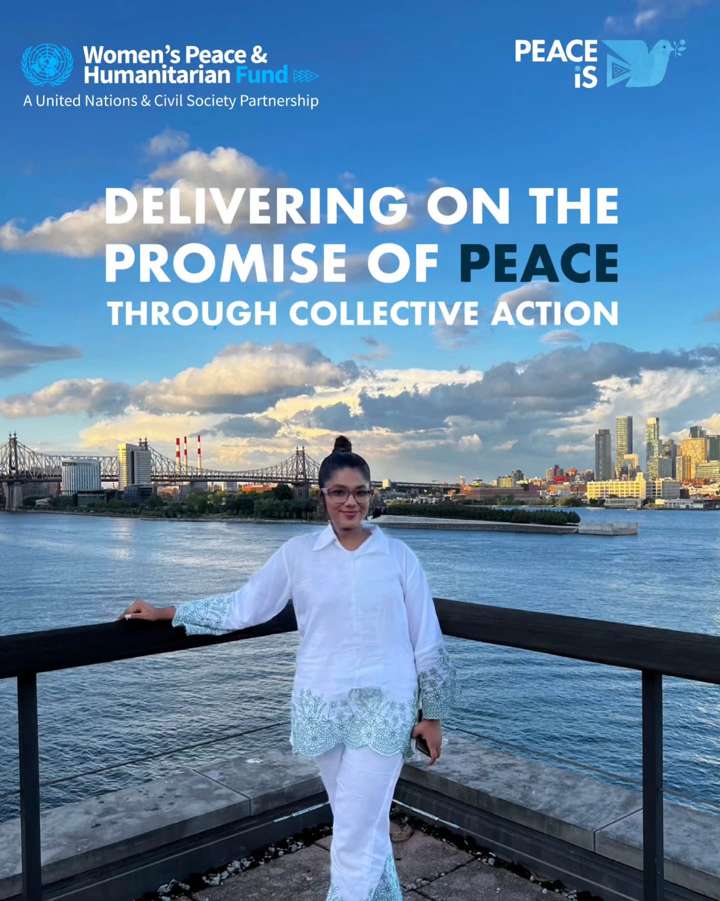 On this International Day of Peace, as the world convenes during the 80th United Nations General Assembly under the theme Better together: 80 years of the UN and more for peace, development and human rights.
I am honored to be invited to New York, joining world leaders,global institutions, and civil society in shaping a future rooted in justice, equality, and dignity for all.
As an advocate and global luminary of the United Nations Women’s Peace and Humanitarian Fund,I carry forward the voices of young people especially young girls worldwide.
🕊For me, peace is justice, equality, and the chance for every young person to shape a better future.
Peace to me is the assurance that every young person can live safely, be heard, and contribute to building a more just and sustainable world.
At a moment when conflicts intensify, civic space narrows, and trust in multilateralism is tested, we are reminded that peace is not a distant aspiration rather it is forged every day by women, youth, and communities advancing human rights, social cohesion, climate resilience, and economic empowerment.The world needs peace now more than ever and it begins with all of us.
Here at UNGA 80, I am privileged to join leaders, institutions, and civil society in reaffirming that the leadership of young people is indispensable to sustaining peace and fulfilling the promise of the United Nations Charter.
Peace is many things, join the campaign and tell us what it means to you and if you're in New York reach out to me to register and attend our in person convening.
https://wphfund.org/peaceis/
#MyPieceForPeace #youthlead thlead