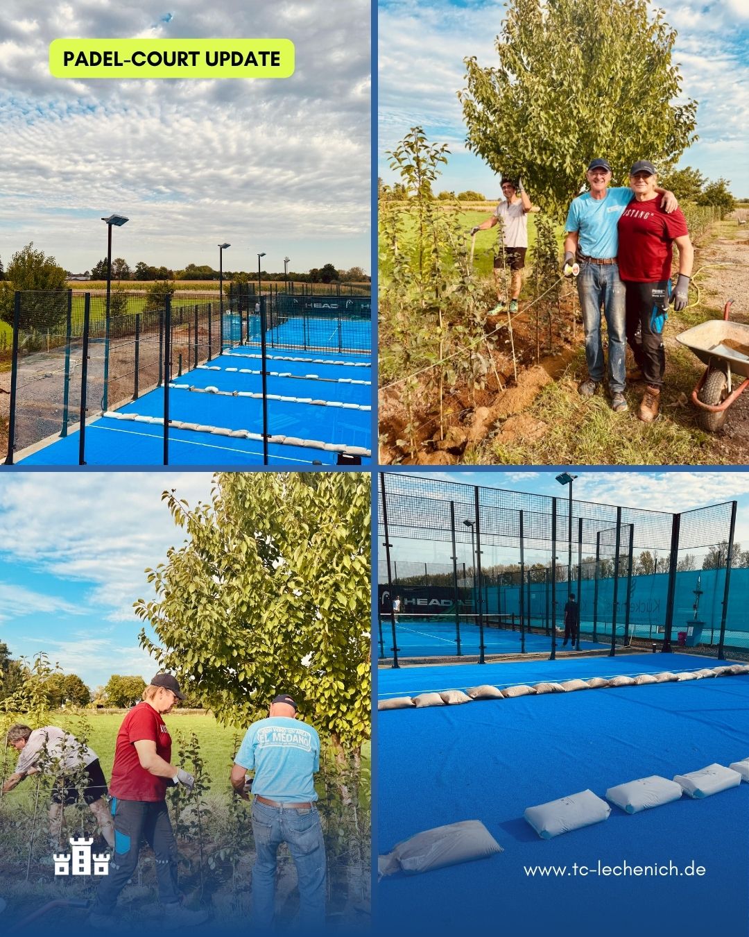 News von unserer Padel-Anlage 📣
Der Bau von Court 1 nähert sich dem Ende! Wegen des unbeständigen Wetters die letzten Wochen hat sich das Verkleben des Bodens verzögert.
Außerdem haben wir das sonnige Wetter am Freitag genutzt und die Hecke als Abschluss der Anlage gepflanzt! Mit dem Bau der Court haben wir uns verpflichtet entsprechende grüne Ausgleichsflächen zu schaffen. 🫱🏼🫲🏽 🌿 Herzlichen Dank für eure Mithilfe! 🫶🏼
#padel #tclechenich #tcl #padelove #pádel #padeladdict