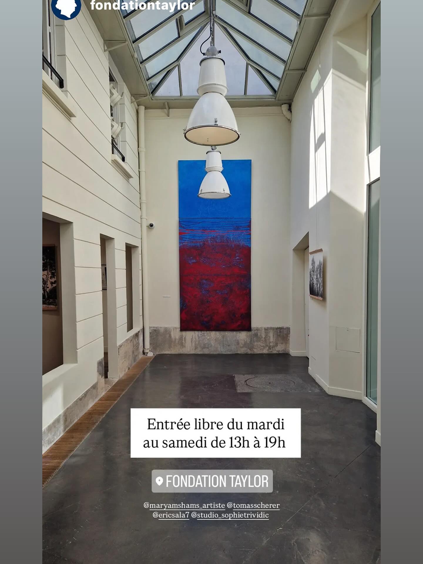 Last week for see our exhibition at Fondation Taylor
From Tuesday to Saturday, 1-7pm, the doors are still open.Until September 27
#artexhibitions #fondationtaylor #parisart#drawing #painting