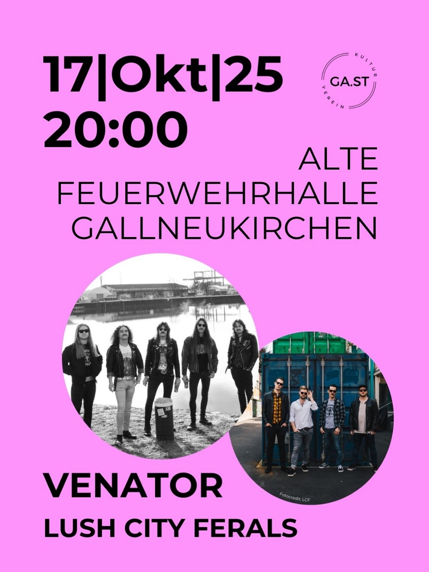 🤘VENATOR | LUSH CITY FERALS 🔥
🗓️ 17|10|25 |
📍 Alte Feuerwehrhalle Gallneukirchen
⏰ Bar 19:00 | Stage 20:00
🤘Don’t miss it – Metal as it’s meant to be🔥
Venator – Linz’ Heavy-Metal-Power, inspiriert von Judas Priest & Iron Maiden. Authentisch, roh & kompromisslos.
Lush City Ferals – Alternative Rock mit wuchtigen Riffs, treibenden Beats & unwiderstehlichem Pop-Appeal.
Zwei Bands, eine Mission: pure Energie live on stage @altefeuerwehrhalle ! 🔥
Ticketlink in Bio!!! 🎟️
#LushCityFerals #Venator #HeavyMetal #AlternativeRock #KulturvereinGast #AlteFeuerwehrhalle