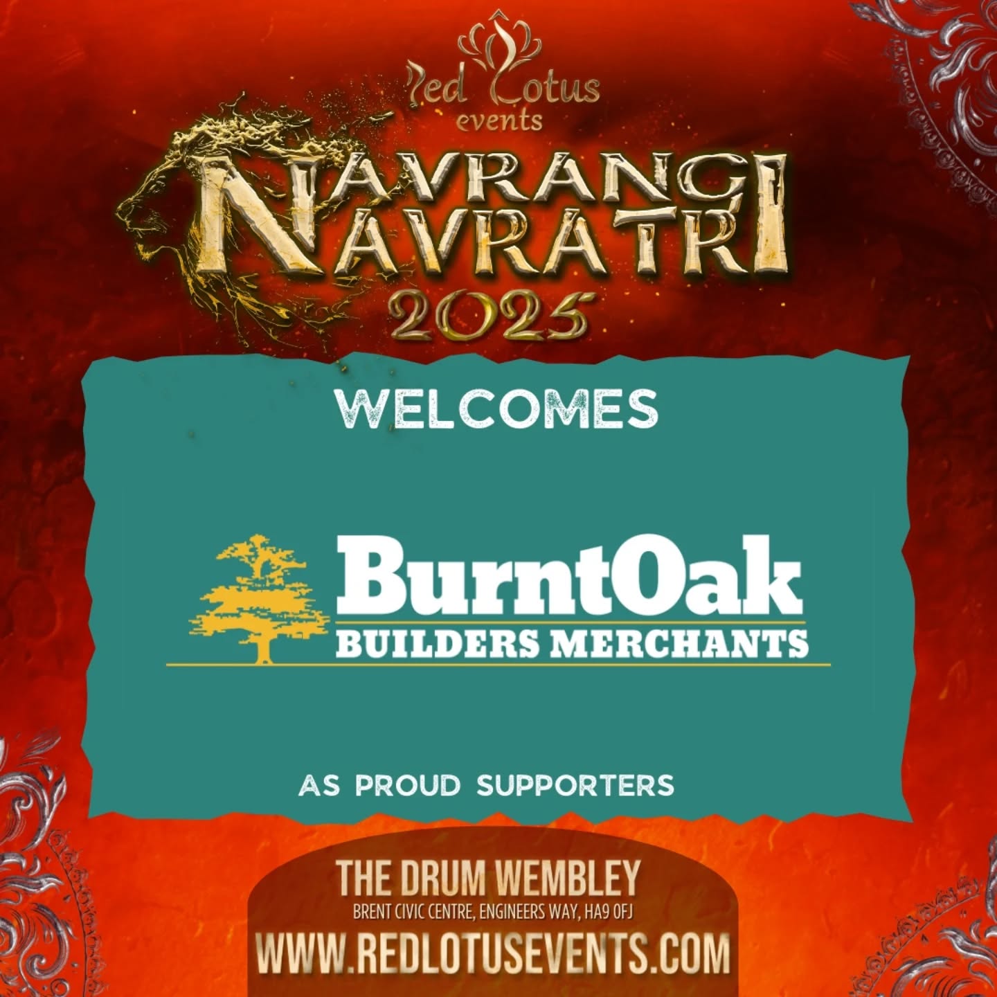 A Huge Thank You to Burnt Oak Builders
We are deeply grateful for your amazing support of Navrangi Navratri 2025.
Your partnership helps us celebrate tradition with style and keep the cultural spirit shining brighter than ever.
Here’s to community, celebration, and the joy of Navratri—made even more special with your generosity. 🙏✨
🌟 A Huge Thank You to Burnt Oak Builders 🌟
We are truly grateful for your incredible support of Navrangi Navratri 2025.
Your generosity helps us celebrate tradition with pride and keeps our cultural spirit shining strong.
Here’s to community, celebration, and the joy of Navratri—made even more memorable with your support. 🙏✨
Its tomorrow!!
