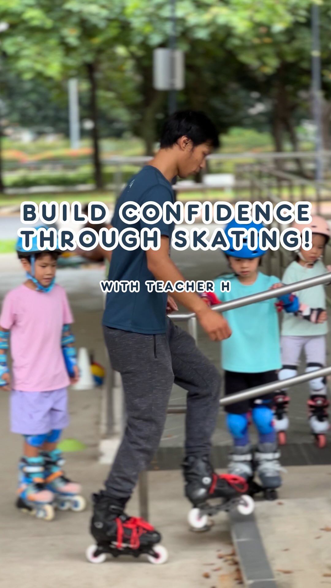Teacher H brings skating into everyday spaces 🏙️ using stairs and slopes to guide students through real challenges 🚧. Each step builds confidence 🌟 and essential skills for independence 🛼