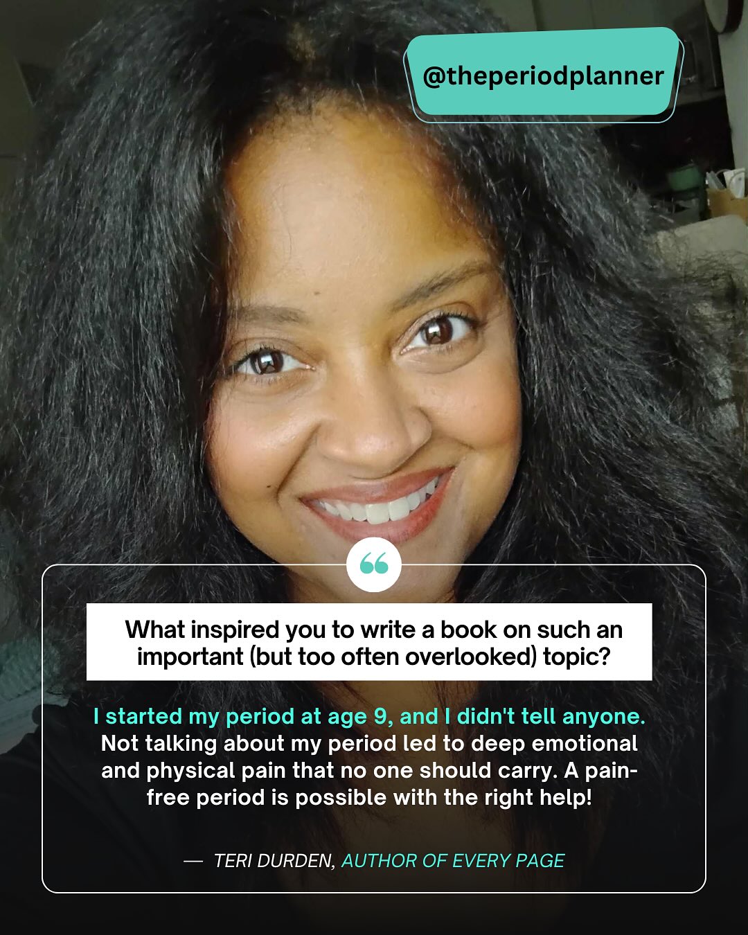 Fighting period poverty isn’t just about access to products, it’s also about making sure ALL menstruators are informed and empowered 📚 !
Meet Teri Durden (@theperiodplanner) - lover of learning, sunshine, and dark green vegetables - and the author of EveryPage, a must-have guide for menstruators stepping into their first period journey.
💬 “When it comes to your period, there’s no such thing as being over-prepared. Make that period kit!” - Teri
Swipe left to check out our conversation with Teri and find out where parents, mentors, and cool aunties can grab a copy of her book.
#menstrualhealth #theperiodplanner #periodhealth #periodsolutions #womenwholead #healthequity #reproductivehealth #knowledgeispower #menstrualcycle #hormonehealth #teens