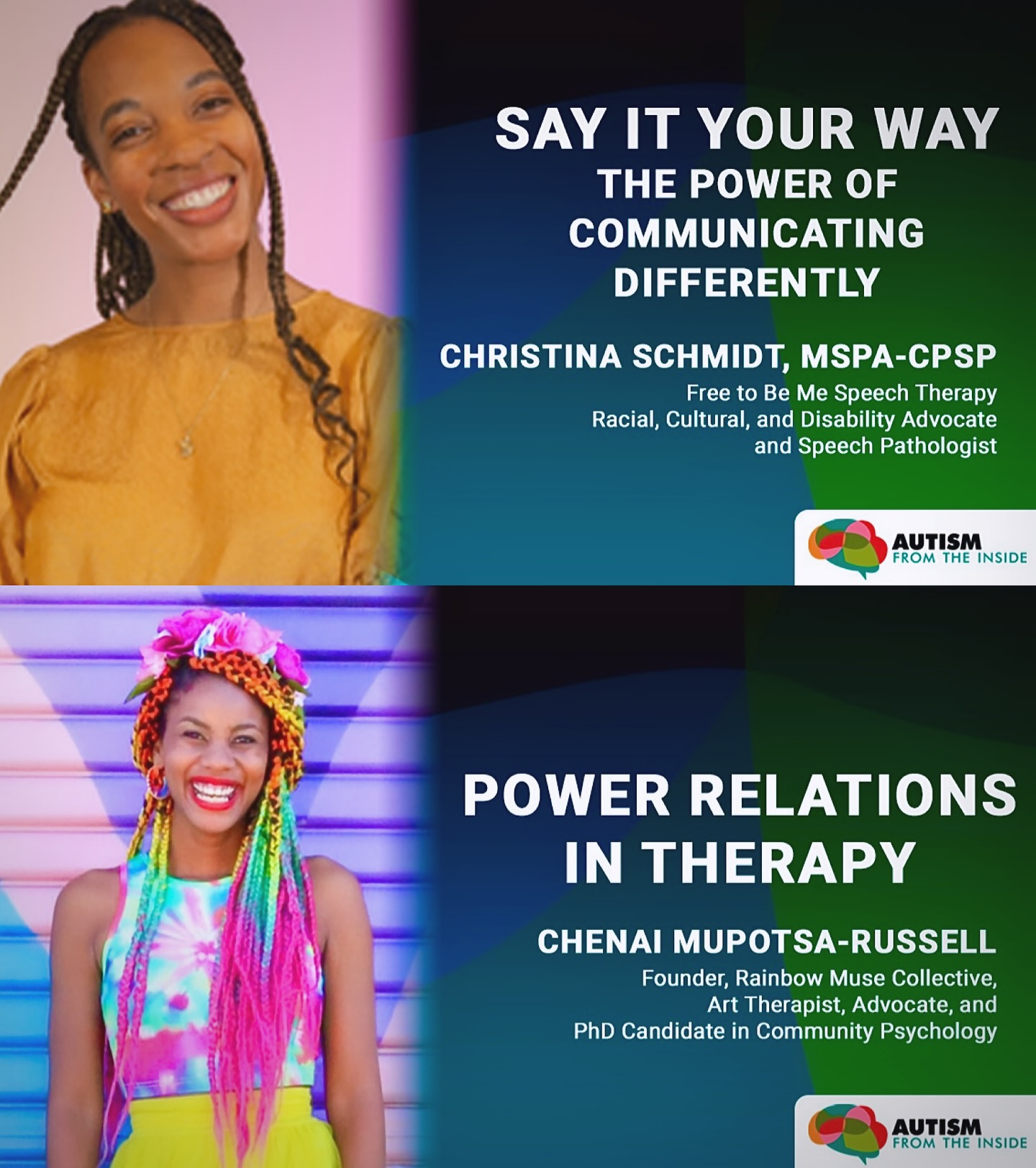 The AFTI Autistic Lived Experience Online Summit is here! @autismfrominside
Chenai discusses Power Relations in Therapy, unpacking 🌈💕🙌🏾🥰 how dynamics of authority, care, and justice shape therapeutic spaces.
And Christina is presenting ~ Say It Your Way: The Power of Communicating Differently, celebrating diverse voices and the strength of expression beyond convention.
This global event kicks off 22–28 September 2025—don’t miss it!
Get your free ticket here: https://autismexplained.krtra.com/t/Oj2XEhVoLQa4
Register for FREE today and unlock access to this year’s full line-up—20+ expert speakers from around the world sharing powerful insights designed to inform, inspire, and support your journey.
#Autism #Autistic #Lived Exoerience #AFTI #NeurodivergentJoy #RainbowMuse #NeurodiversityAffirming #AutisticSupport #NervousSystemLiteracy #IntersectionalInclusion