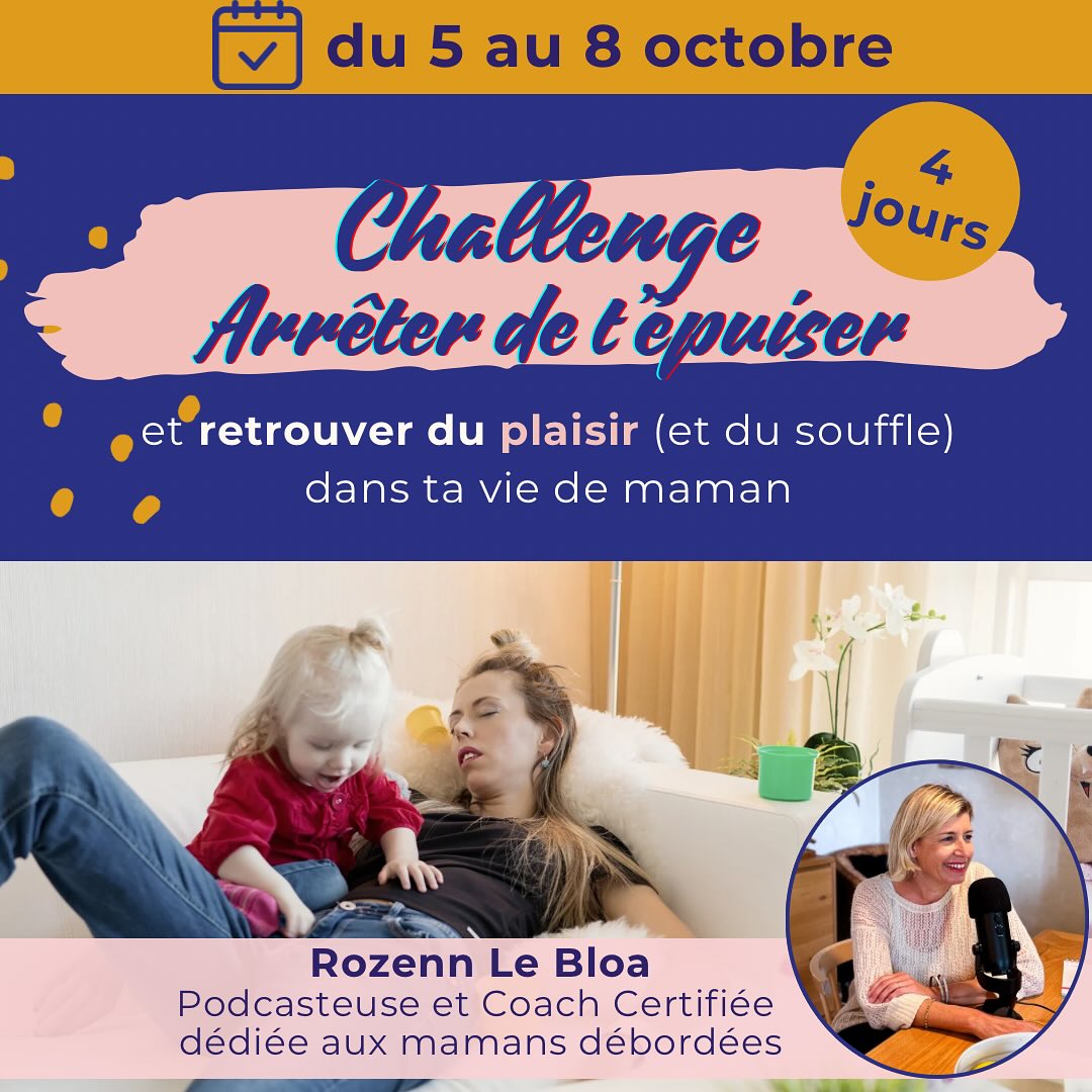 😩 Tu cours partout.
Tu donnes tout.
Et malgré ça… tu finis épuisée, en colère ou pleine de culpabilité.
👉 La vérité, c’est que courir + crier + culpabiliser est le piège classique des mamans.
Et ça t’épuise plus qu’autre chose.
La bonne nouvelle ?
Il existe un autre chemin. (tu t’en doutais non ?)
✨ Je lance un challenge gratuit de 4 jours :
« Arrêter de t’épuiser et retrouver du plaisir (et du souffle) dans ta vie de maman »
📅 Du 5 au 8 octobre
⏰ 4 lives à 20h45 (et replays)
🎟 Les places sont limitées pour garder un espace intime et bienveillant.
💌 Le lien est dans ma bio pour t’inscrire !
Et si tu penses à une amie / une sœur / une collègue qui se donne sans compter… tague-la ici 💕