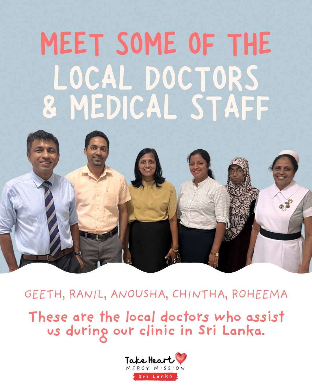 Meet Some Of The Local Doctors And Medical Staff❤️
Here are some of the incredible local team assisting our cardiology team from London.
#takeheartmercymission #savinglittlehearts #srilanka #heartsurgery #lifesavingcare #medicalmission #localheroes #hopeforchildren #makingadifference