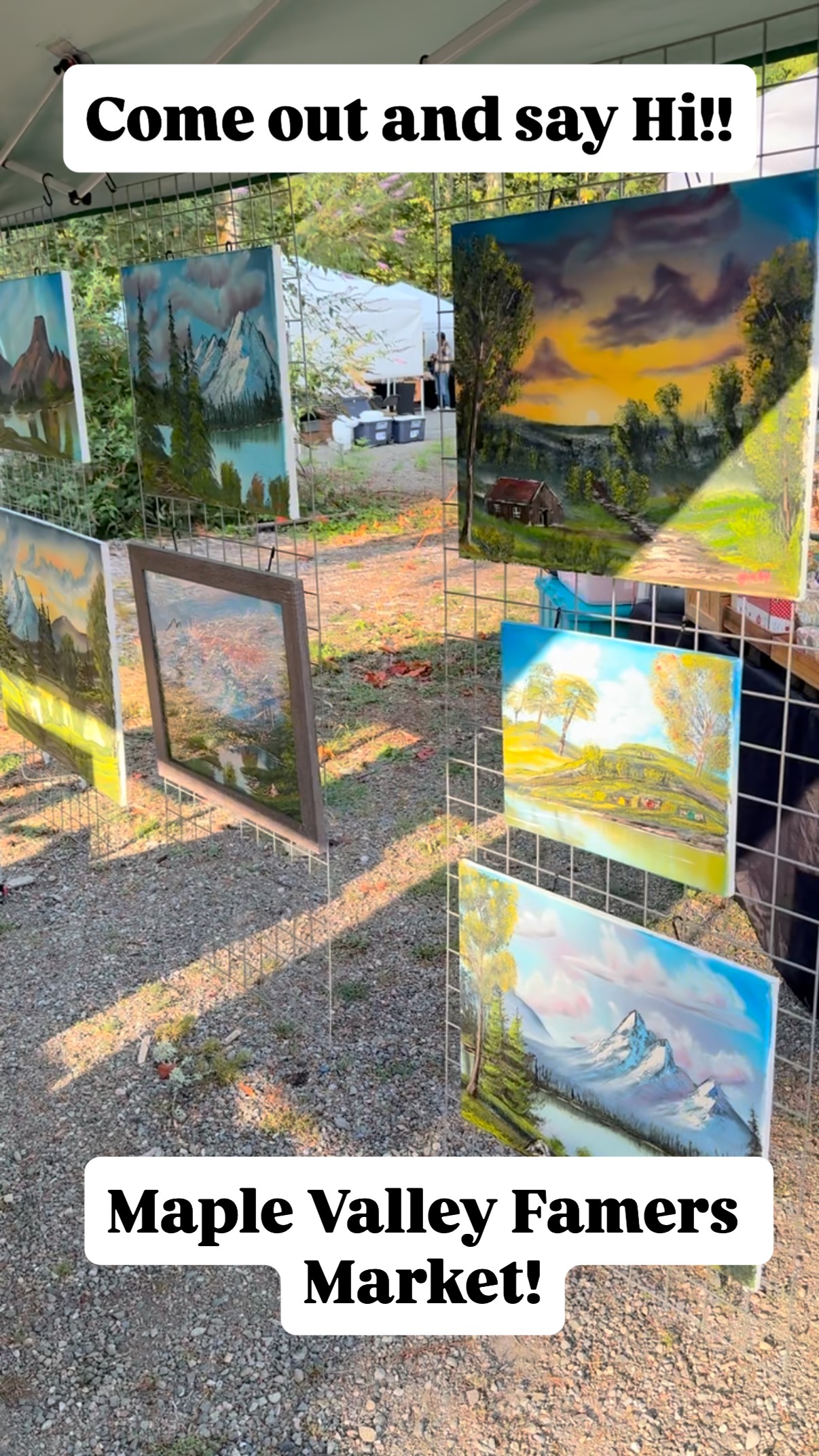 Come out and say hello! It’s a beautiful morning out here!! #oilpainting #happytrees #fyp #landscape