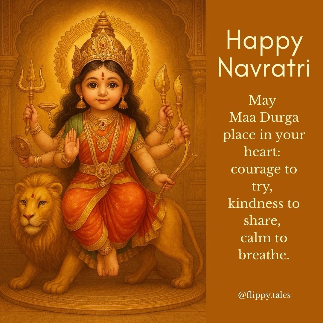 ✨ Happy Navratri! ✨
Today we celebrate the beautiful qualities of Maa Durga that live within every child and parent.
What Navratri teaches our children:
🦁 Courage to try - Just like Maa Durga, your child has the strength to face new challenges with bravery
💛 Kindness to share - Her compassion reminds us to be gentle with ourselves and others
🌸 Calm to breathe - Even in difficult moments, we can find peace within
Beautiful Family Ritual:
Light a diya together tonight and ask your child: “What made you feel brave today?” Listen to their little victories and celebrate them. These small moments of courage build confident, emotionally strong children.
A gentle reminder for parents: You are raising little warriors of light. Every time you help your child name their feelings, breathe through big emotions, or show kindness to others, you’re nurturing their inner strength.
May this Navratri fill your home with courage, kindness, and calm. 🪔
What quality will your family celebrate today?
#HappyNavratri #MindfulParenting #CourageKindnessCalm #FamilyTraditions #ParentingWithPurpose #NavratriCelebration #RaisingStrongKids #EmotionalStrength #FamilyRituals #gratitude