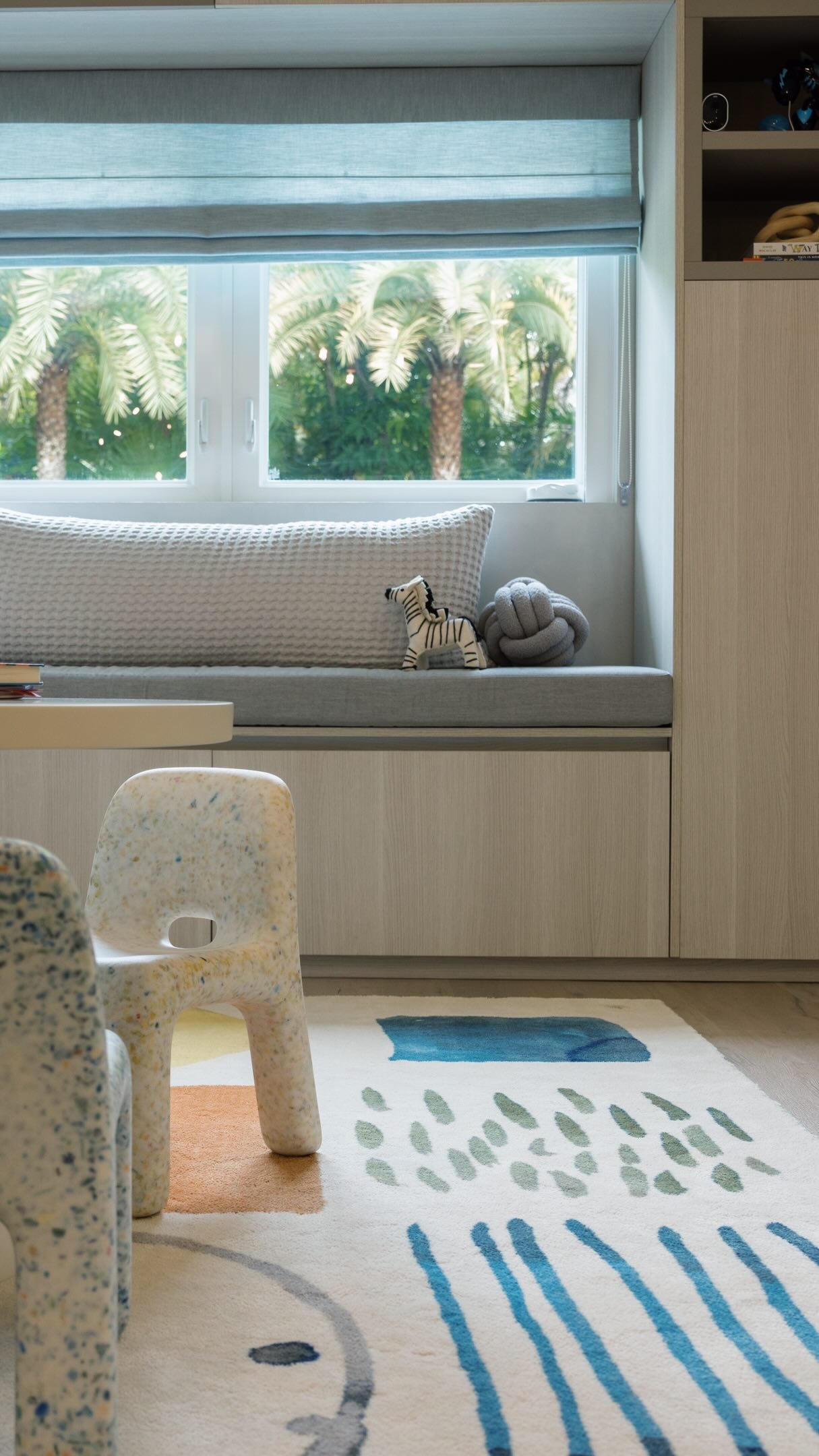 So much we haven’t posted yet! This kids’ room was designed to grow and evolve with him. The plaster walls bring so much warmth, making the space feel cozy, while the muted colors add a bright, fun element without being overpowering. The activity area is thoughtfully separated from the bed, creating two distinct environments that flow together seamlessly.. one for creativity, one for rest! ✨⚡️ #BoltLiving #interiordesign #homedesign #customhomes