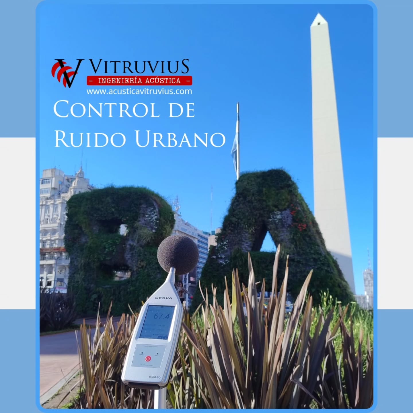 📊 Controlando el ruido de la ciudad.
Hoy en pleno Obelisco Porteño 🏙️.
¿Para qué lo hacemos?
✔️ Para conocer el impacto real del tránsito
✔️ Para verificar el cumplimiento de la Ley 1.540
✔️ Para validar mapas de ruido
✔️ Para analizar qué ruidos resultan predominantes y en qué frecuencias se encuentran
✔️ Para diseñar y proponer soluciones estratégicas que mejoren la calidad de vida de la gente
VitruviuS Ingeniería Acústica Argentina 🇦🇷
👉 Consultanos: www.acusticavitruvius.com | WhatsApp 11 6321 6230
#RuidoUrbano #BuenosAires #IngenieríaAcústica #MedicionesDeRuido #VitruviuS #obelisco