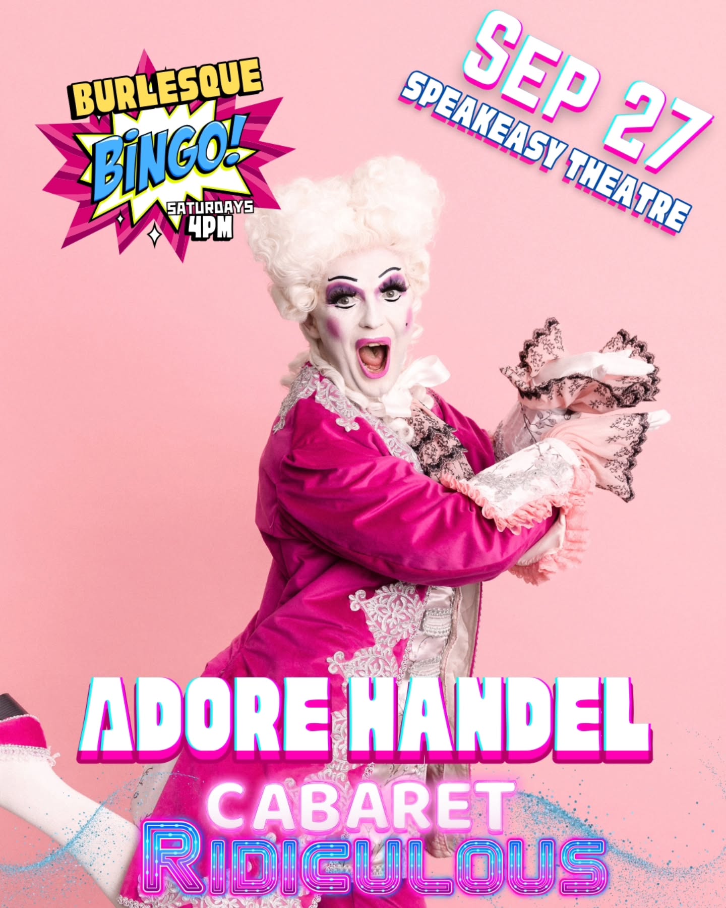 ONE MORE CABARET RIDICULOUS
Before @melbfringe takes over!
Your funnybones are in for a serious tickling with this one! The lineup is PACKED with comedy GOLD and we have an extra special treat:
DUO HOST TEAM DEBUT: @mae.b.wilde and @adorehandel 😱😱😱
HOW DANDY IS THAT? The pair will be ruling the roost in Burlesque Bingo, then they'll be joined by
@ctourtney COURTNEY MALDO
@neptunehenriksen NEPTUNE HENRIKSON
@thezostar ZO STAR as ISABELLA BOX
And @aperfectlynormalshow @r.ass.putin and @mx_lucy_furr
WE WILL BE BACK ON OCTOBER 25!
Always at @speakeasy_theatre
4PM BURLESQUE BINGO
5PM CABARET RIDICULOUS
🎟in bio and stories!