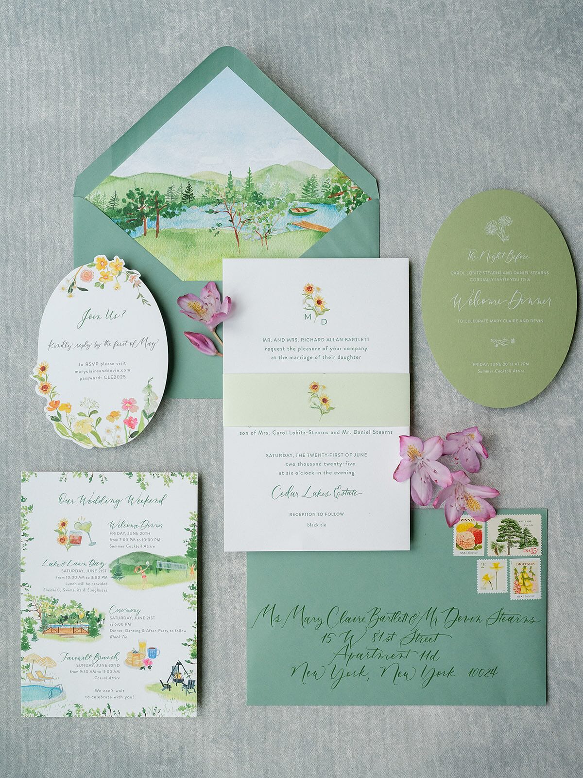 There were so many special details that we carefully planned, designed and dreamed of for Mary Claire + Devin’s stunning wedding at Cedar Lakes Estate @thesistersofcedarlakes One consistent theme was the lovely sunflowers we created for their monogram which used throughout almost all their stationery - from the Save the Dates to the invitation, programs, napkins, menus and so many other lovely details. I’ll never get over the oval RSVP card with the floral die-cut all around and the sunflower belly bands.
Couldn’t have done it without all the creativity and partnership that came from this dream team and magical venue that is Cedar Lakes Estate. And thank you for the beautiful photos @rachelhavel!
.
.
.
Planning & Design: @amandasavoryevents
Flowers: @stonekellyevents
Photography: @rachelhavel
Stationery: @inkandnibs
Venue: @thesistersofcedarlakes