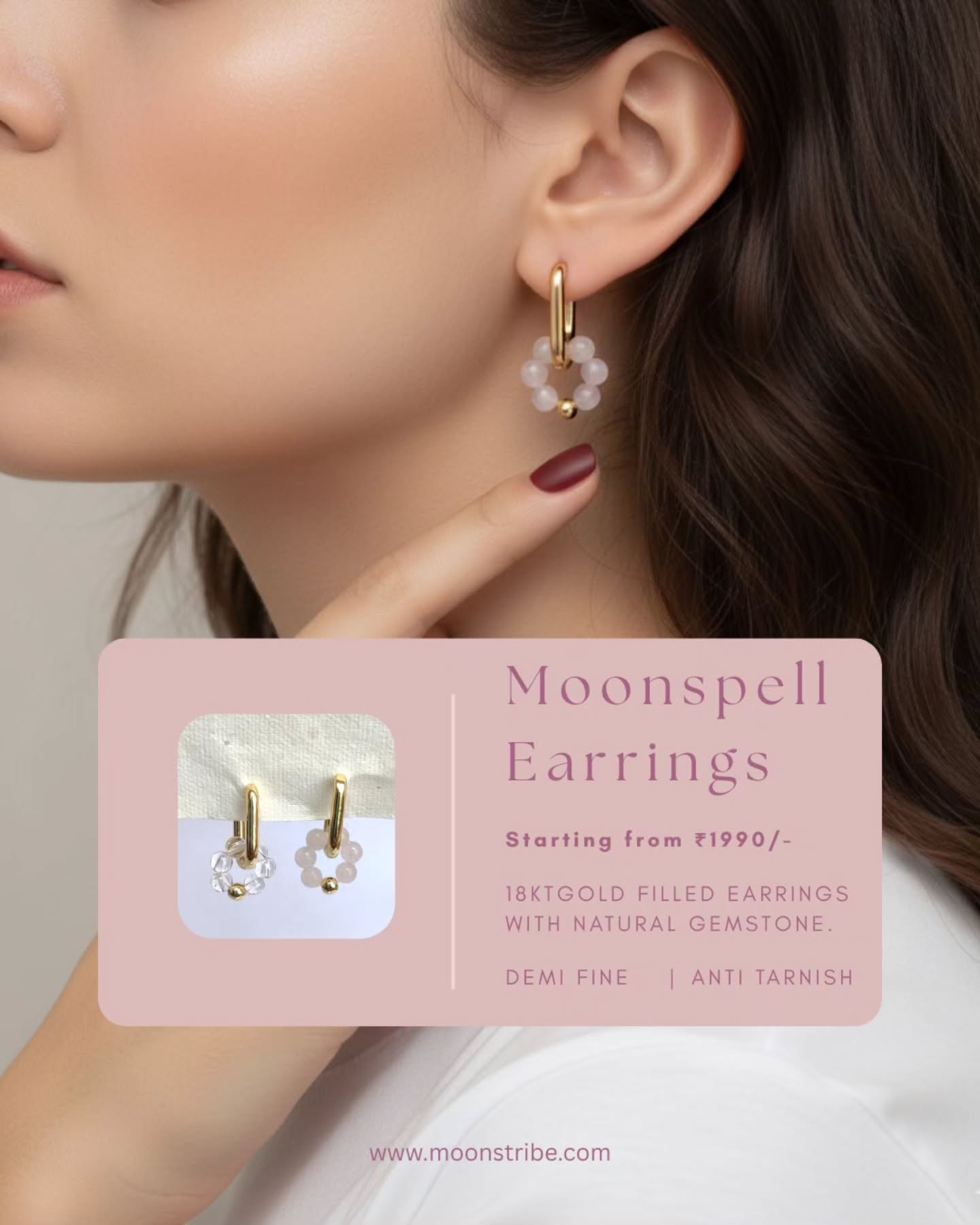 18kt gold filled demi. Fine earrings.
It's loaded with Energy. Intention. Style
.
.
Natural gemstone charms are here to play with. Wear it the way you like. Mix and match with you outfit and energy.
.
.
#gemstonejewelry #crystalhealing #crystaljewelry