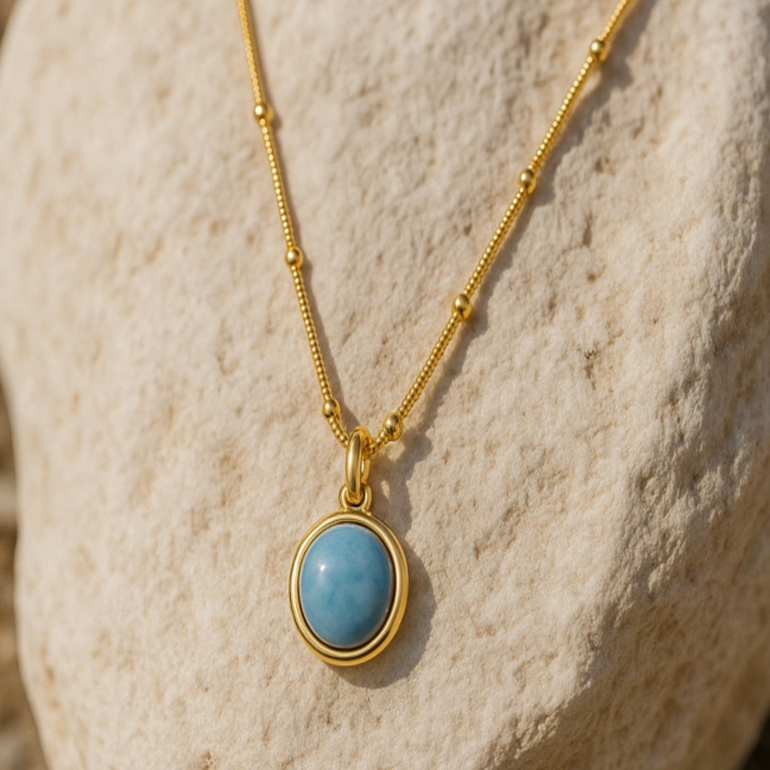 Our Ocean Glow Necklace brings the charm of a rococo court jewel, reinterpreted for a new era. The turquoise stone glows like a painted sky, framed in golden curves reminiscent of ornate frames and vintage mirrors.
💎 Stainless Steel + 18k Real Gold Plating
💧 Waterproof & Hypoallergenic
🌊 Stone: Sky-blue cabochon
📏 Pendant: 1.2 cm of timeless drama
👑 Style it as if Marie Antoinette had WiFi: layered chains, voluminous sleeves, or your favorite modern minimal look. This is jewelry for the rebels of every century.
✨ Step into the Rococo of Tomorrow at divergentelements.com
#RococoRebel #DivergentElements #NeoRococo #JewelryOfTheFuture #OceanGlow