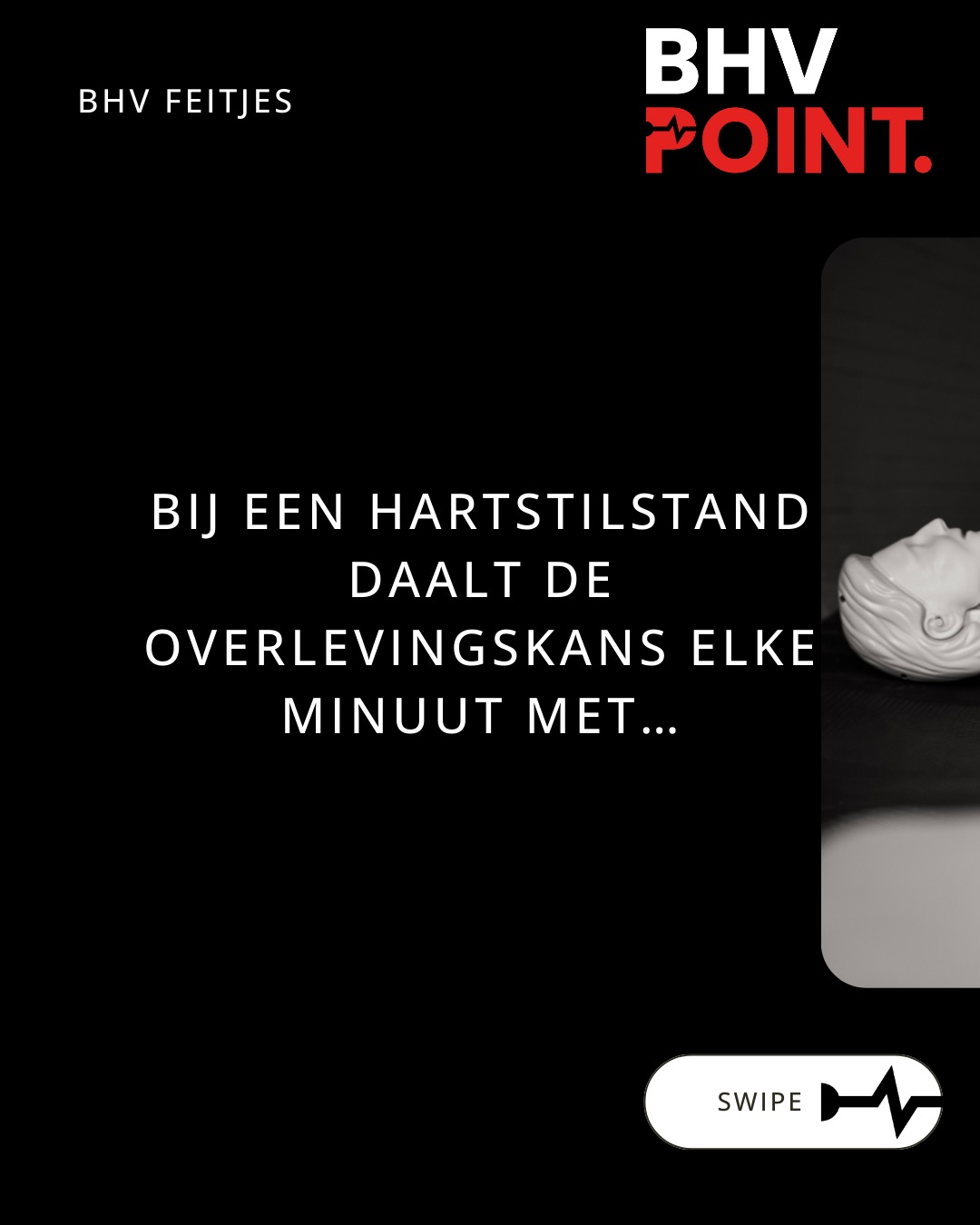 ❤️Wist je dat bij een hartstilstand de overlevingskans elke minuut met 7–10% daalt?
Na 10 minuten is de kans bijna nul.
Heftig? Zeker.
Maar ook hoopvol: het betekent dat één collega het verschil kan maken.
Met reanimatie of een AED kun jij letterlijk iemands hart weer laten kloppen.
#veiligheid #safetyfirst #bedrijfshulpverlening #BHV #ehbo #veiligheidsbewustzijn #bedrijfsveiligheid #veiligewerk #noodsituaties #levensreddendhandelen #praktijkgerichteopleiding #eerstehulp #AED #ontruimingsoefening #veiligheidsopleiding #hulpverleners #teamwork #BHVpoint #TeamBHVpoint #BHVpointTraining