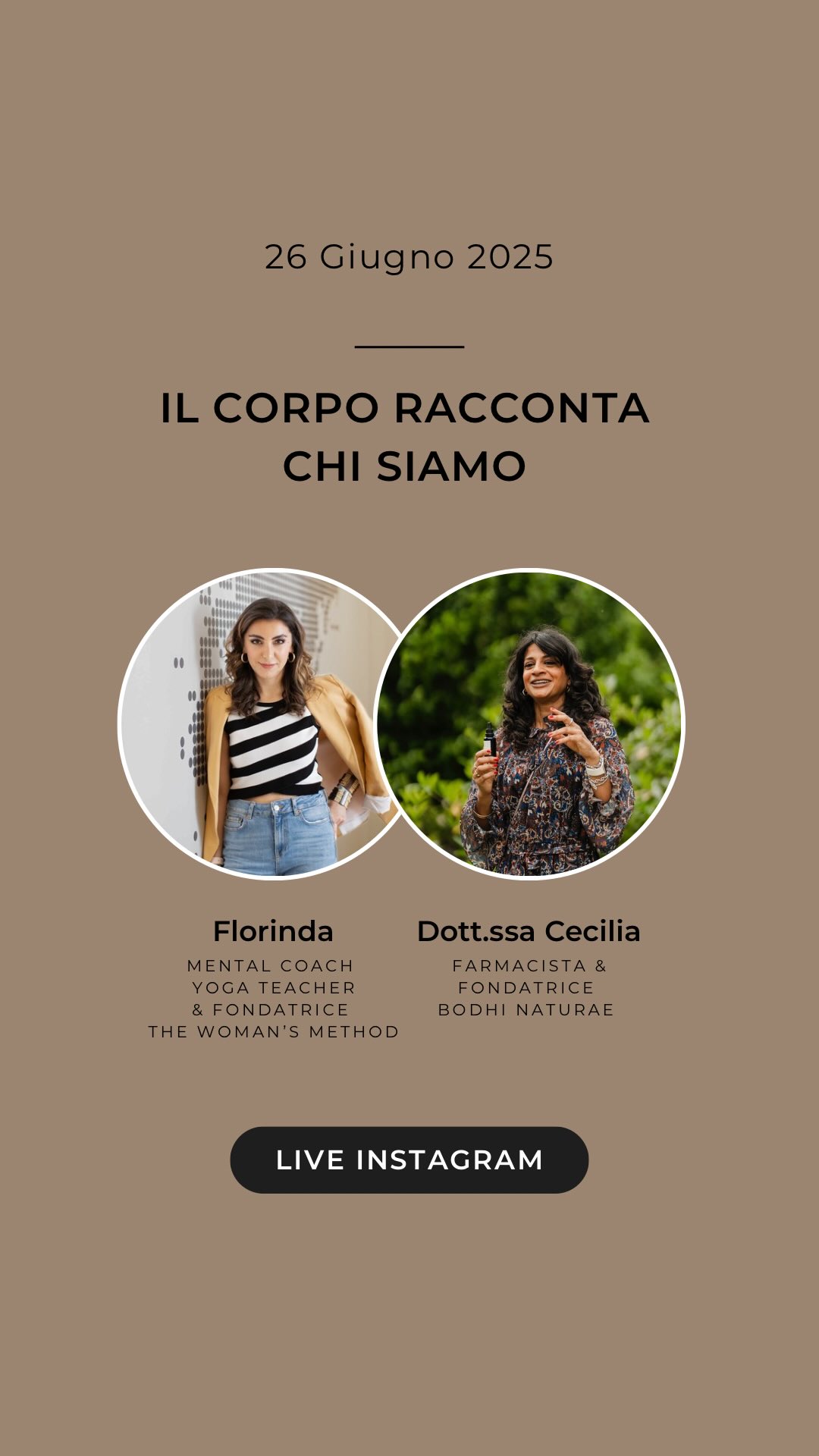 ✨ Il corpo racconta chi siamo
Live IG – 26.06 | con @bodhinaturae_beauty
Non è solo pelle.
Non è solo stress.
È un linguaggio antico, che ci chiede ascolto.
Abbiamo iniziato da qui:
dal corpo che si fa bussola, dalla pelle che parla di emozioni, dal bisogno di cura che non sia un dovere… ma una scelta.
In questo primo talk, io e Cecilia abbiamo aperto uno spazio per rispecchiarci e riconoscerci.
Con parole semplici, gesti lenti, verità condivise.
🎥 Guarda la live completa qui e ascolta con il corpo.
📩 Se qualcosa ha risuonato dentro, raccontacelo nei commenti o in DM.
💌 E salva il post se vuoi tornare su queste parole nei giorni più pieni.
#femminileautentico #cura #trasformazione #presenza spazio interiore rimettersi al centro lentezza necessaria voce autentica bellezza che nasce da dentro rituali di presenza