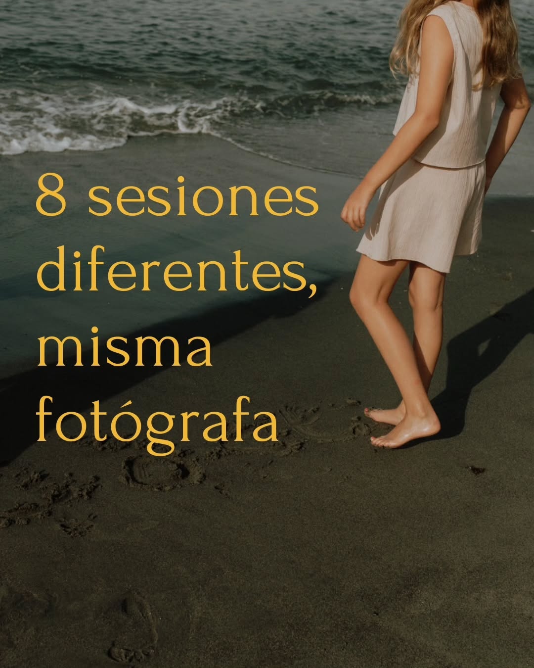 8 sesiones, 8 familias, 8 ambientes y una misma fotógrafa.
Porque cada familia es diferente.
Porque me gusta crear, cambiar y ajustarme a lo que estáis buscando.
Porque me canso si hago siempre lo mismo.
Por eso, no podria trabajar en un estudio, conmigo no hay 2 sesiones iguales, cada una se parecerá a TU familia!!
¿Y tu? ¿Como crees que sería tu sesión de familia?