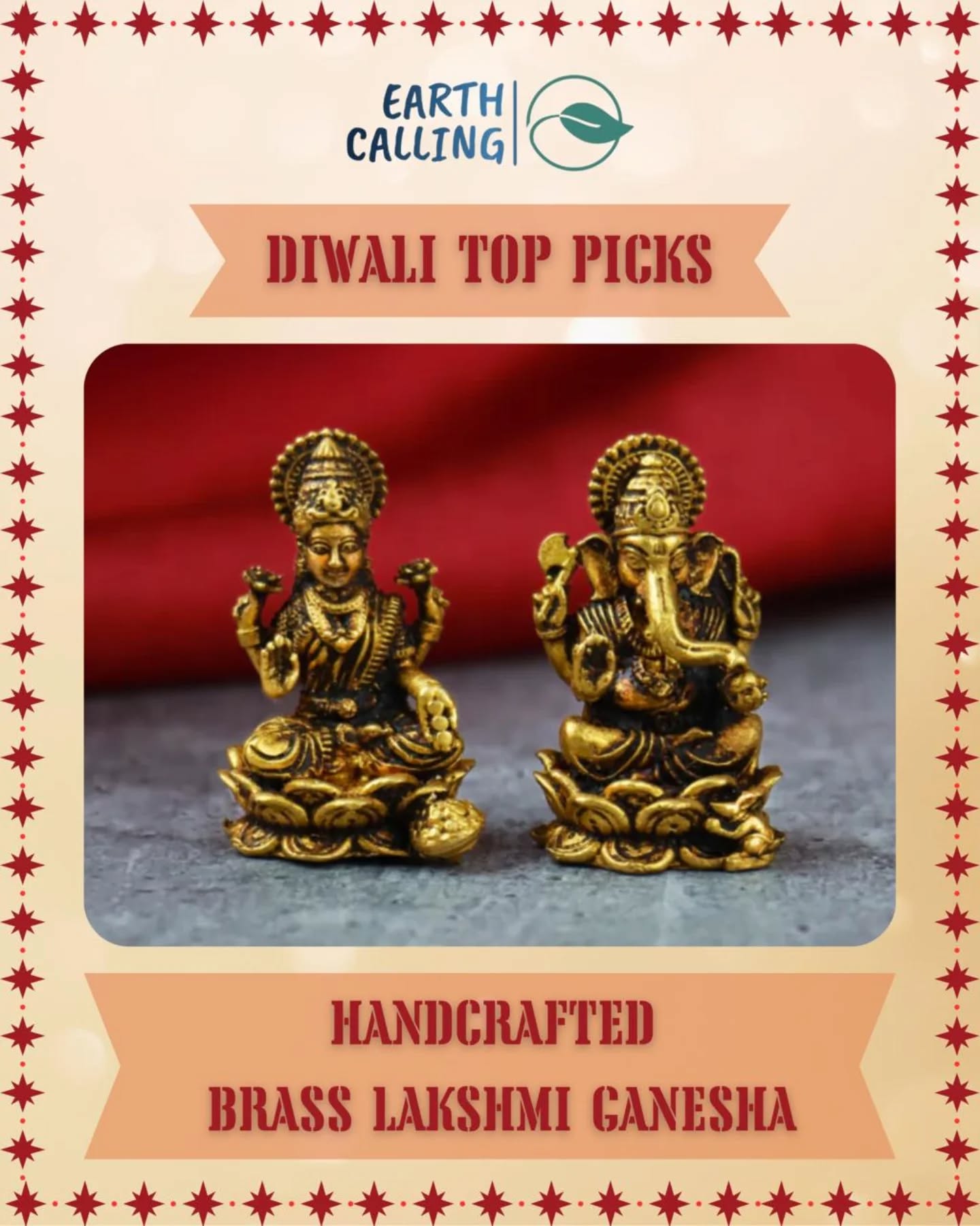 ✨ Gearing up for the festive season? Celebrate with gifts that are meaningful, beautiful & eco-conscious.
Presenting the first of our Diwali Top Picks:
🌟 Handcrafted Brass Lakshmi–Ganesha 🌟
A timeless symbol of prosperity, wisdom & good fortune — lovingly crafted by Indian artisans. The perfect blend of tradition and sustainability. 🌿
🎁 With Earth Calling, every gift is:
✅ Eco-friendly
✅ Made in India
✅ Designed for conscious gifting
DM us to order yours today 💚
…and watch this space for more festive favourites! ✨
#festiveseason🎉 #diwaligifting #ecofriendly #diwali2025