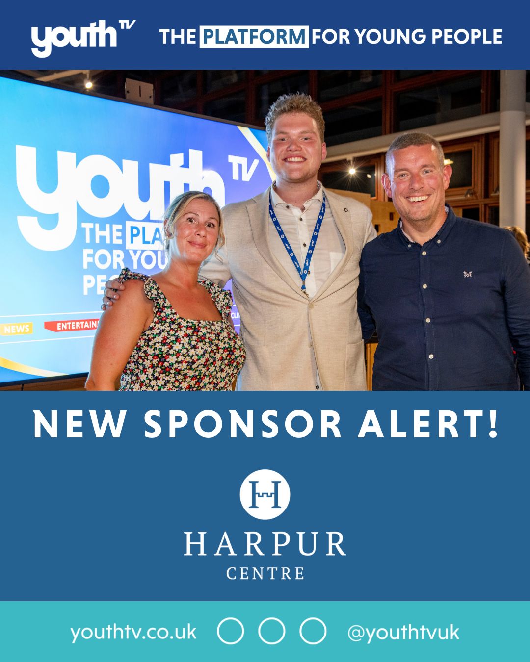 🎥✨ YouthTV x @harpur_centre ✨🎥
We’re thrilled to welcome Harpur Centre as a main sponsor 💙
💬 “We’re proud to support YouthTV’s mission to empower young people at the very heart of the community.” – Samantha Laycock
💬 “This partnership helps us reach and inspire even more young voices.” – Urban Judge FRSA
💡 Want to become a sponsor and help us empower more young people?
Email office@youthtv.co.uk
💙
#YouthTV #HarpurCentre #YouthEmpowerment #Community