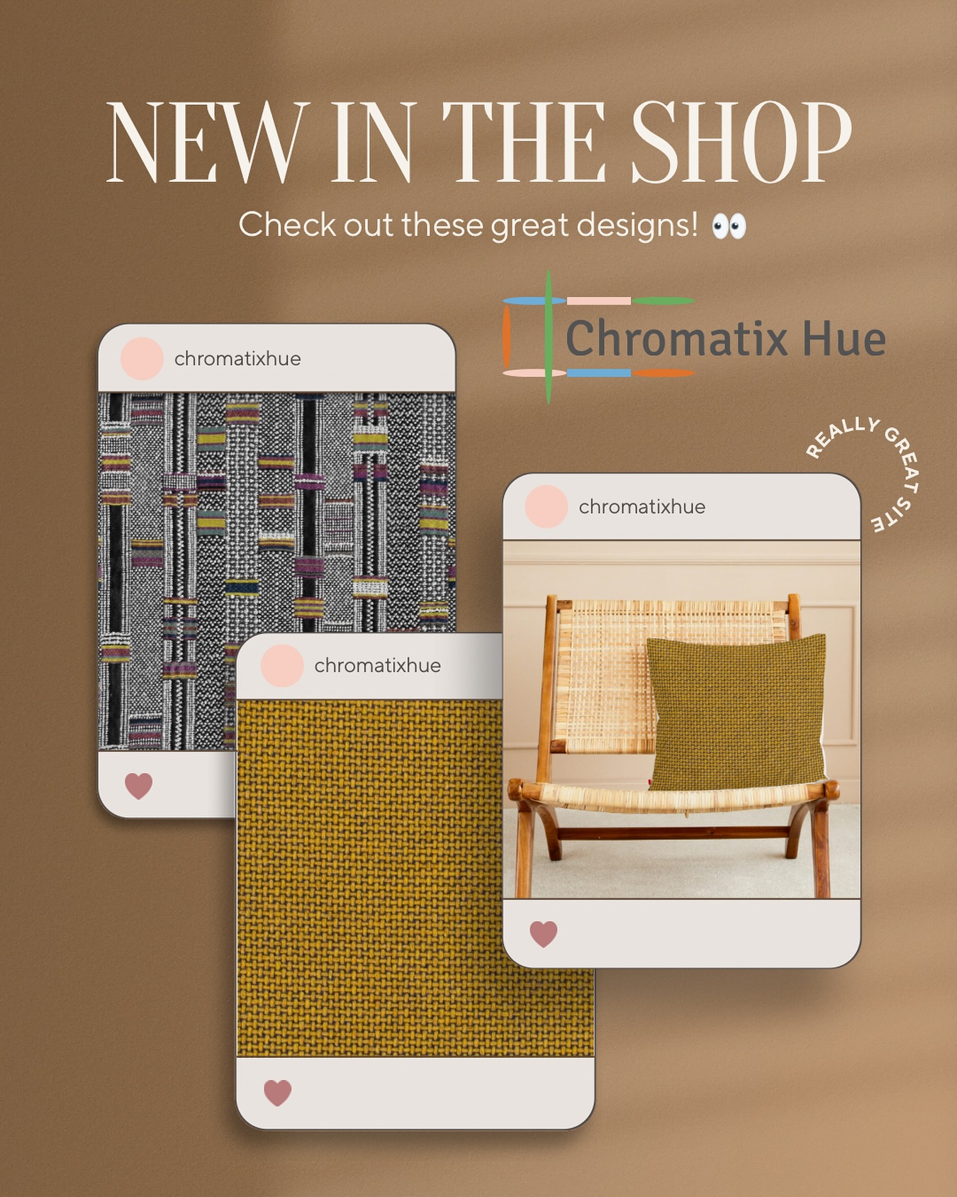 Patterns shown. DNA - Color Pop and Speed Bump Sunflower. #performancefabric #interiordesign #textiles