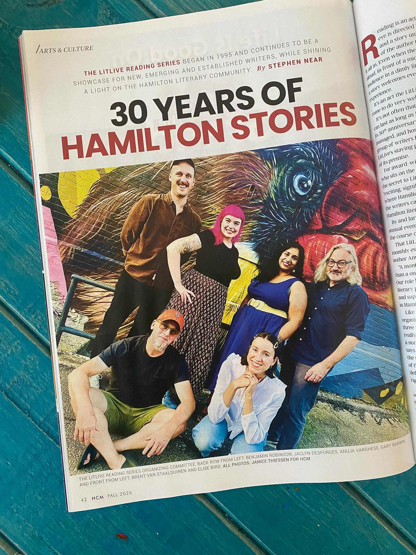 Thank you @hamiltoncitymag for the feature story on Lit Live in the newest issue! Pick up a copy at the AGH or local book stores to stay in the know about what to see, do, and eat in #hamont