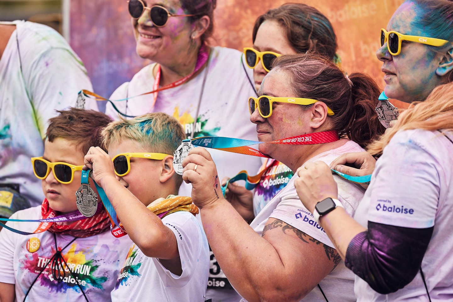 It’s #MedalMonday and these colors shine brighter than ever! 🏅✨
Every medal tells the story of joy, laughter, and thousands of colorful steps. 🌈
Wear it proudly – you didn’t just run 5K, you created memories to last a lifetime. 💛💙💜
Here’s to the happiest 5K on the planet – and to YOU, our amazing finishers! 🙌