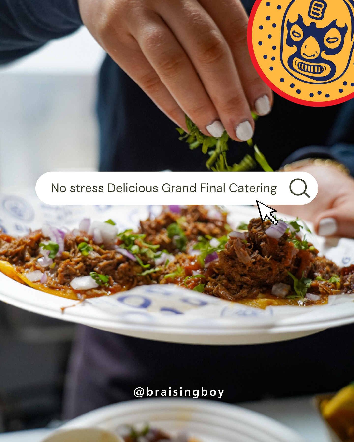 Why cook when you can kick back and enjoy the Grand Final this weekend?
Our Take Home Grand Final Taco Pack will feed your crew – 20 tacos + sides for just $100. Available this weekend only.
Pack includes:
Braising Boy Beef Birria meat, Tortilla’s, Salsa Roja, Chipotle Mayo, fresh onion and coriander Picco De Galo, bag of Corn Chips and house-made Guacamole.
Call Dan on 0428 287 522 to order and pay by Friday (26 Sept) 10am. Pick up will be Saturday morning before 11am in Brighton.