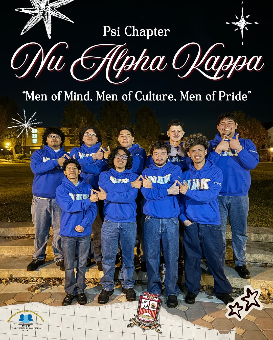 Meet Nu Alpha Kappa.𖥔 ݁ ˖
⋆。💌°✩ ──────
#msfc #sorority #fraternity #irvinemsfc #sfl #irvinesfl #uci #ucisfl #ucimsfc #irvine #universityofcaliforniairvine