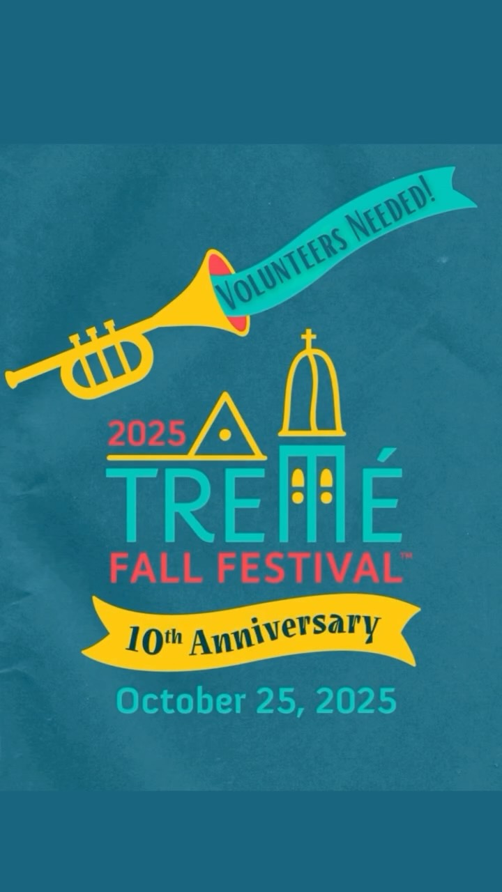 Volunteers Needed!
Sign up with link in our bio!
We are thrilled to celebrate the 10th Annual Tremé Fall Festival! Beginning with our Patron Party on Friday, October 17, 2025, this celebration continues with the free community Festival on Saturday, October 25, 2025. More than a festival, it is a party for public good that has, over the years, raised more than $100,000 to support Tremé nonprofits and cultural institutions directly.
We need your help to make this milestone year a success! Volunteers are essential to the Patron Party and the Festival. Opportunities include food service, merchandise and auction support, clean-up, and other essential roles throughout the weekend.
Sign up today and be part of this unforgettable 10th Anniversary celebration!