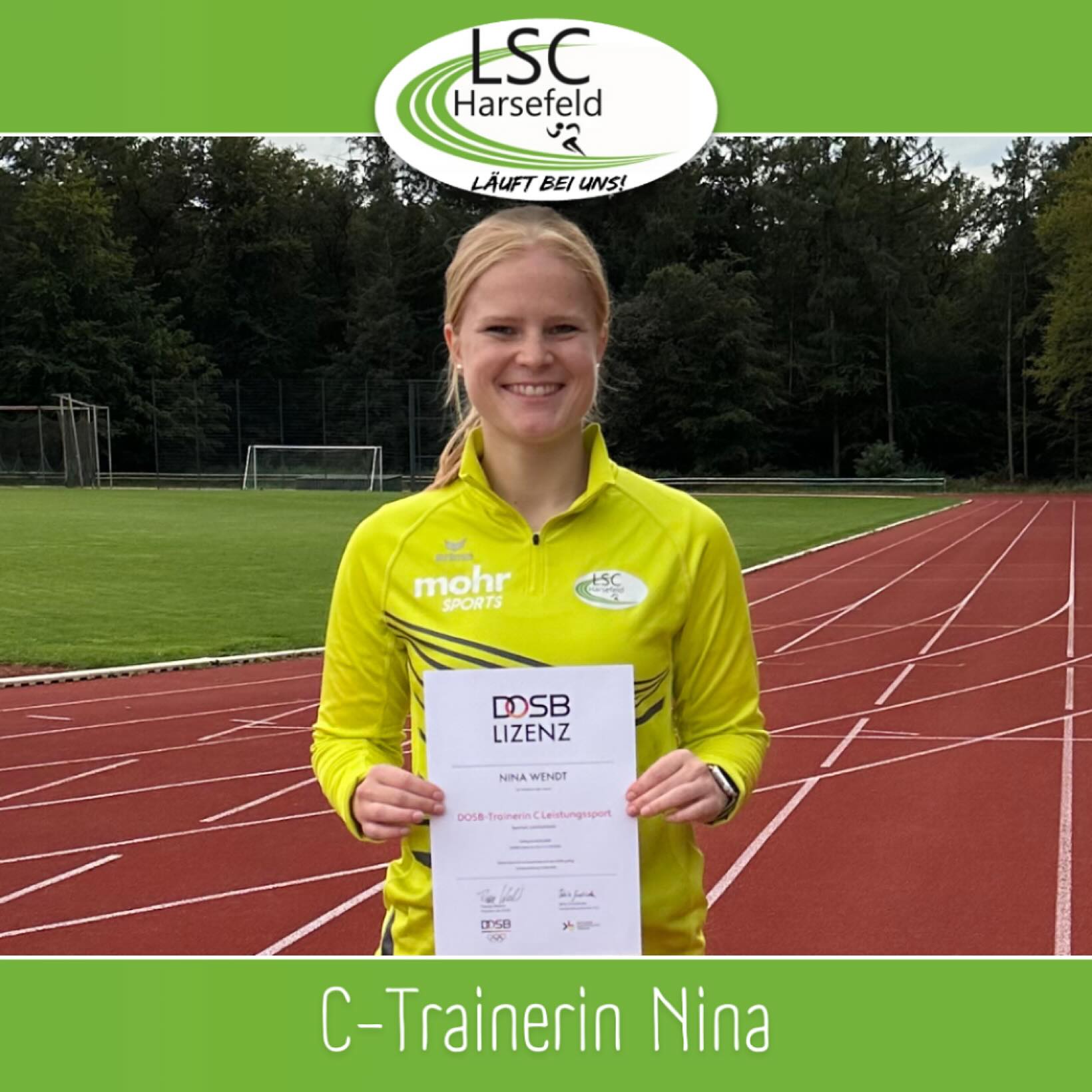 🎉Herzlichen Glückwunsch, Nina! 🎉
Du hast deine C-Trainer Lizenz mit Erfolg gemeistert – ein riesiger Schritt auf deinem Weg als Trainerin. 👏🏻
Wir sind mega stolz auf dich und freuen uns auf all die sportlichen Momente, die du jetzt mit deinem Wissen und deiner Leidenschaft gestalten wirst! 🏆✨💚
#Trainerin #CLizenz #Erfolg #TeamSpirit #Vorbild