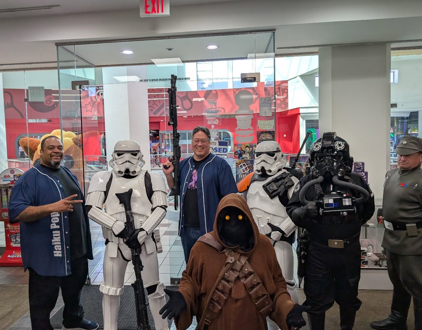 Just another day hanging out with the Empire @thehaikupop in the Moreno Valley Mall! We accept all. Come to the Nerds & Hiphop Minicon.
Today only until 8pm 9/20/2025 last show of the year.
#haikupopgaming #vadersfirst501stlegion #nerdzandhiphop #morenovalleymall