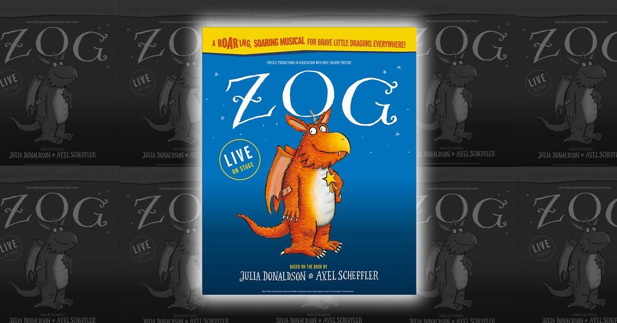 ZOG RETURNS FOR 2026 UK TOUR AND SUMMER SEASON AT CADOGAN HALL
CELEBRATING 15 YEARS OF EVERYONE’S FAVOURITE DRAGON
Julia Donaldson and Axel Scheffler’s much-loved story Zog will fly back onto the stage in 2026 for a major UK tour, followed by a special summer season at London’s Cadogan Hall from 2 – 23 August 2026.
The announcement comes on the very day that Freckle Productions’ adaptation of Stick Man kicks off its 2025 UK tour in Brighton – marking an exciting double milestone as two of Donaldson and Scheffler’s best-loved stories take flight together.
First published in 2010, the book celebrates its 15th anniversary in 2025, making this the perfect way for families to celebrate with the keenest – and most accident-prone – dragon of them all.
First staged in 2019, Freckle Productions’ adaptation of Zog has become a family favourite, delighting young audiences with its mix of live music, puppetry, and laugh-out-loud storytelling. With joyful songs by Joe Stilgoe, puppets designed by Little Angel Theatre, and direction that brings Donaldson and Scheffler’s world vividly to life, Zog is a theatrical treat for all ages.