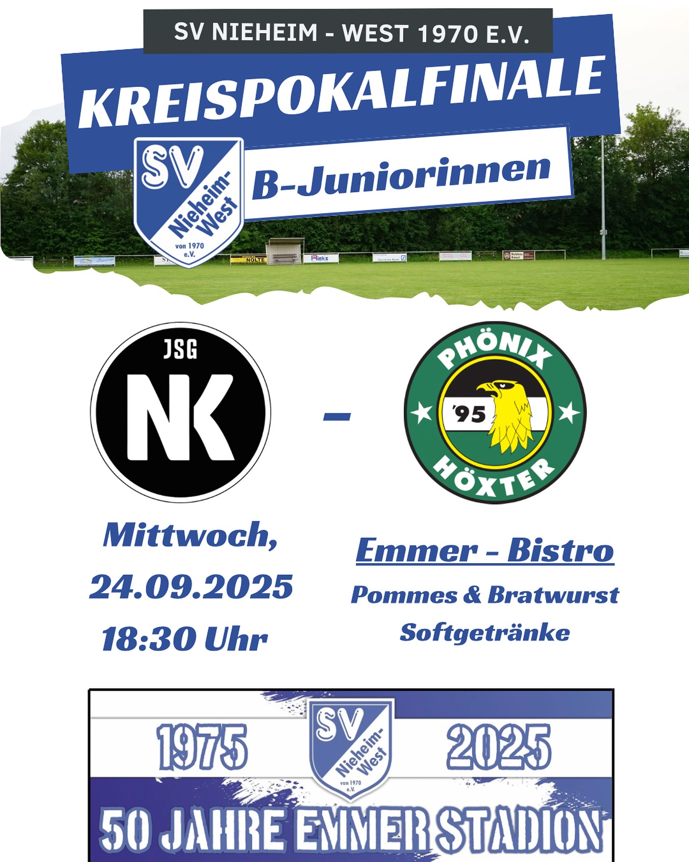 Kreispokalfinale unserer B-Juniorrinnen!
Unterstützen ist Pflicht! 💪🏼💪🏼