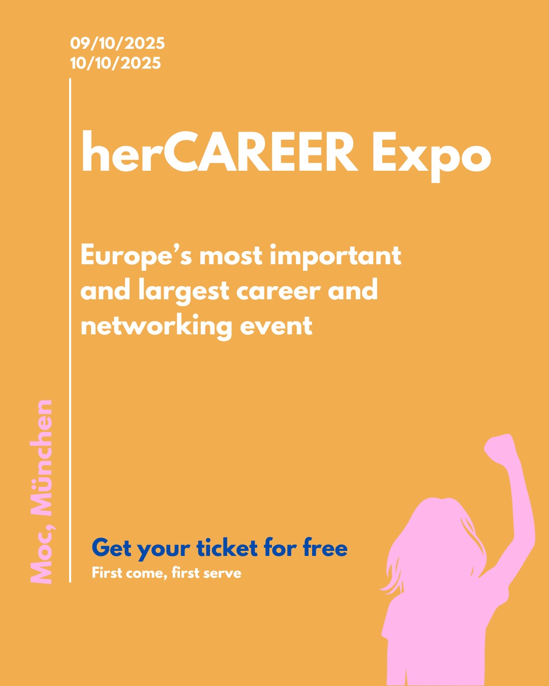 🎟️ 4 Gratis-Tickets zu vergeben!
Für die herCAREER Expo in München – Europas führende Karriere- & Netzworking-Platform für Frauen.
📅 09.–10. Oktober 2025 | MOC, München
✅ Ticket gilt für einen Tag
🚌 Die An- & Abreise mit dem Flixbus ist gratis inklusive!
Die herCAREER findet 2025 nun schon zum 10. Mal statt und bringt über 200 Aussteller:innen, Top-Speaker:innen und Mentor:innen aus verschiedensten Branchen zusammen. Besucher:innen erwartet ein einzigartiges Programm mit spannenden Vorträgen, Panels und Workshops rund um Karriere, Gründung & Networking.
👉 Interesse? Schreib uns eine DM – first come, first serve!
#westartupsh #münchen #hercareer #messe @dock1_fl @startupsh_now @uni.flensburg