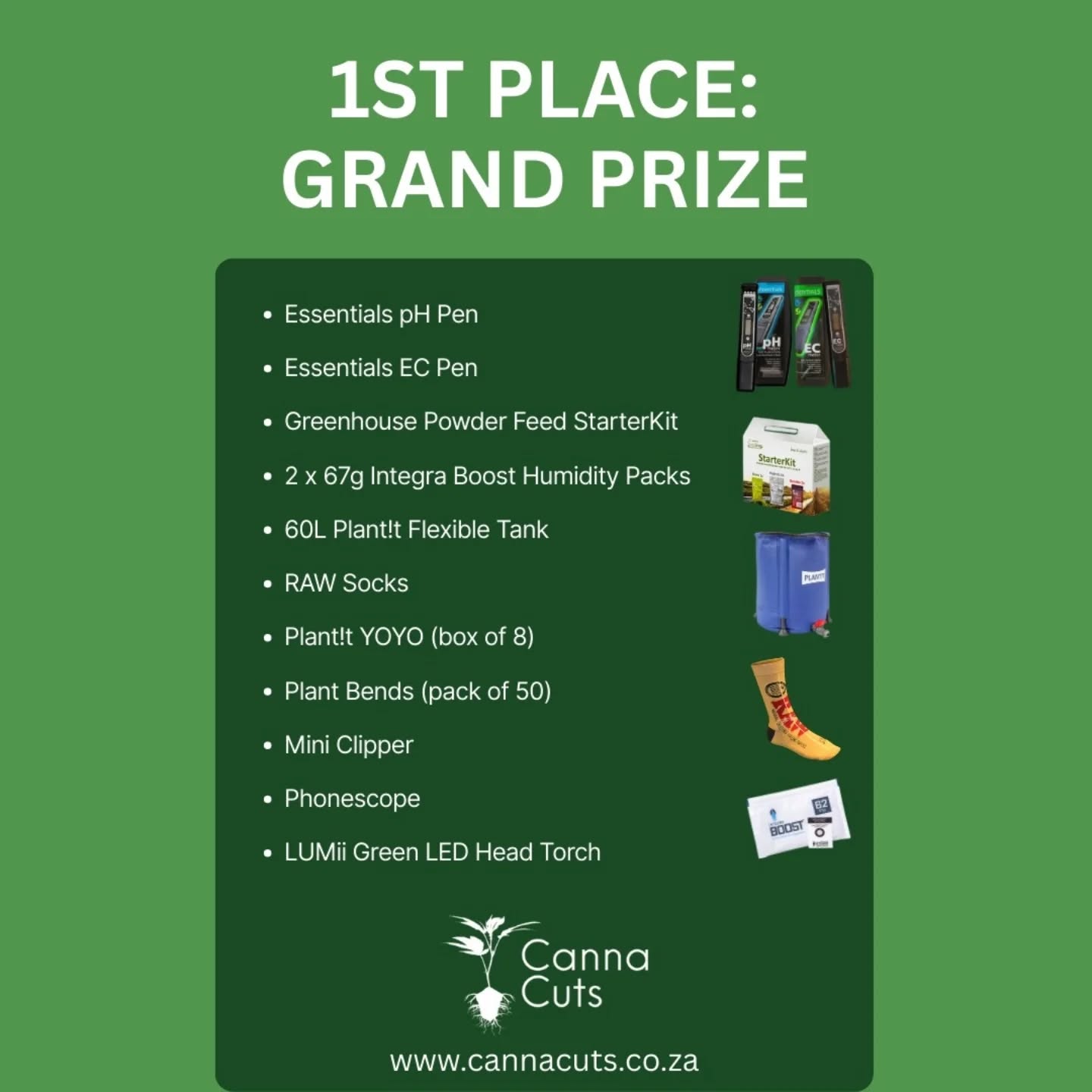 🌱 Spring Giveaway Time! 🌱
1️⃣ Spend R1000+ on clones and instantly get a R200 voucher for your next order.
2️⃣ When your clones arrive, share a pic on IG, FB, or Google Review (don’t forget to tag us!) to earn your entries.
✔️ Post on all three = triple entries
✔️ Yes — everything in the image (and more) is up for grabs!
🎉 3 lucky winners will be announced on the 31st of October, with full prize details dropping shortly.