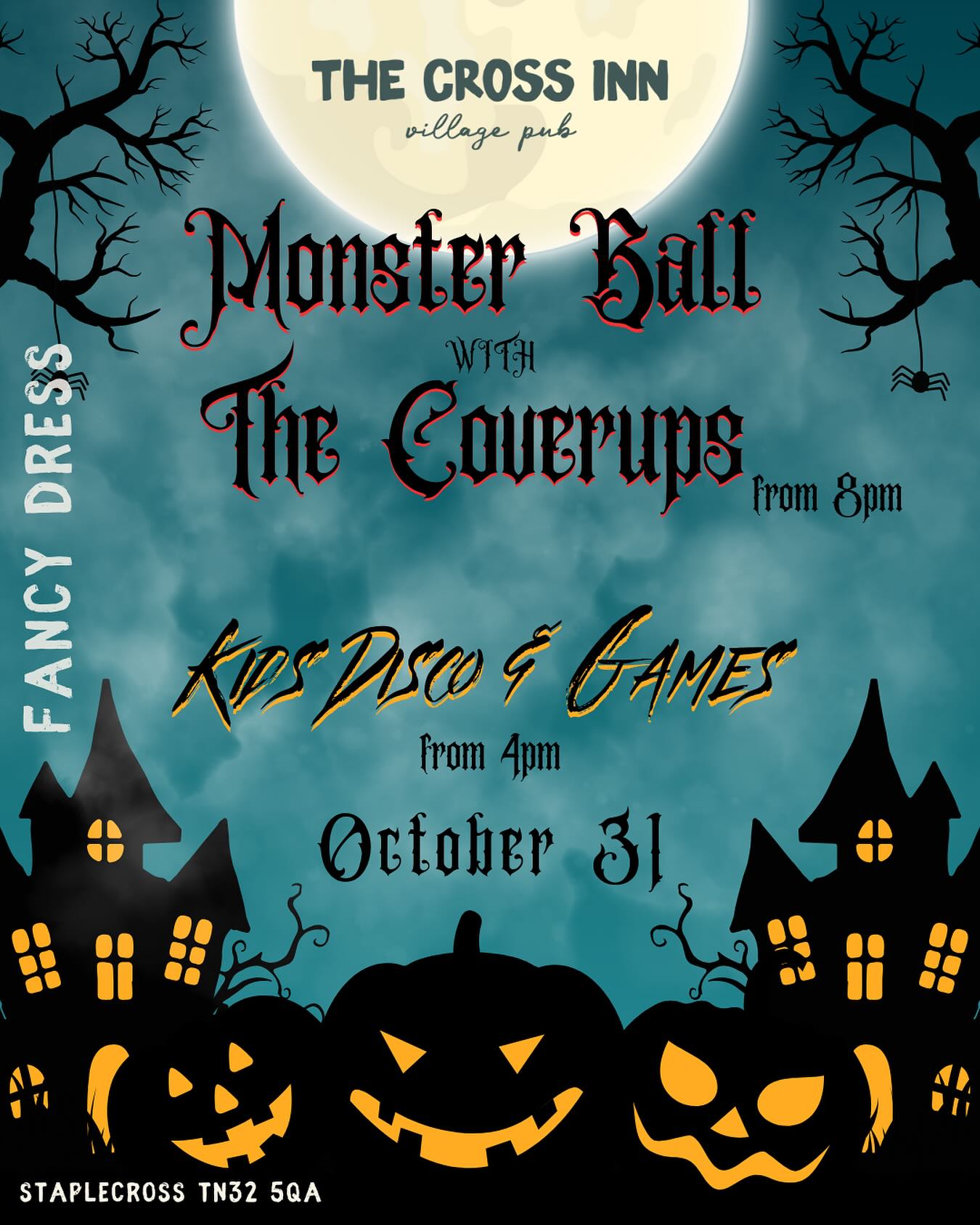 Halloween Monster Ball with @thecoverupshastings and a kids disco full of games earlier on from 4pm
What’s your fancy dress plans? 👻😈💀🎃