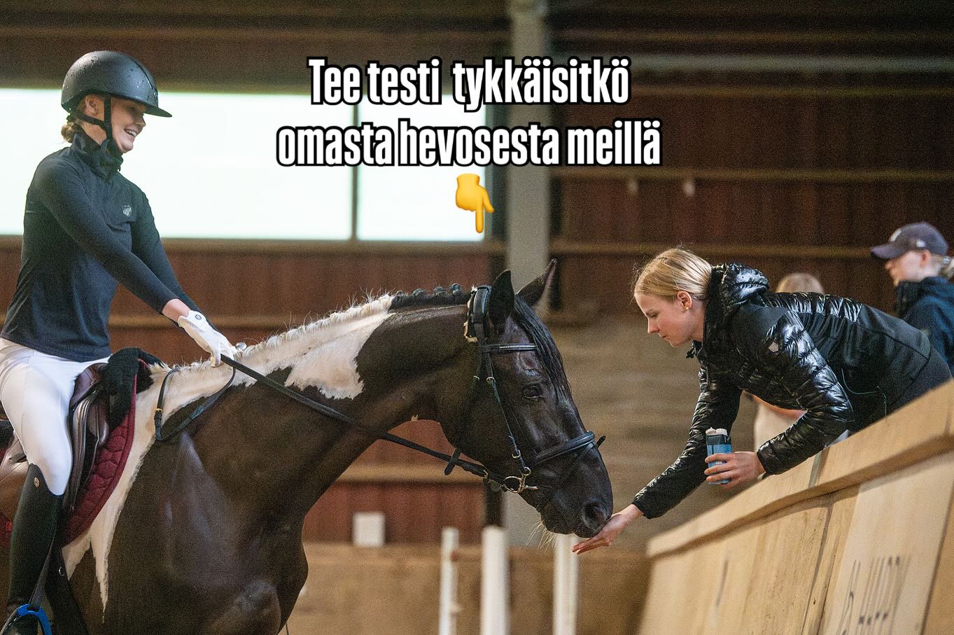 Tee testi tykkäisitkö omasta hevosesta meillä 👇
✅ Haluan muodostaa kiinteän suhteen hevoseeni ja pitää sitä omina päivinä kuin omaani.
✅Haluan onnellisen ja laadukkaan hevosen, jota läpiratsastetaan säännöllisesti.
✅ Haluan päästä tallille nopeasti omalla autolla tai julkisilla
✅ Olen joustava ja kiva tallikaveri.
✅ Haluan käydä tallilla omina päivinä omien aikataulujeni puitteissa ja lähteä vaikka maastoon kesken työpäivän.
✅ Pihatto best. Annan arvoa sille, että hevoseni saa elää hevosen elämää laumassa, vaikka ihmisille pihattoelämä on välillä vähän raskasta.
✅ Fiilistelen isoa jakamatonta maneesia ja pienryhmätunteja.
✅ Tiedostan, että hevonen ei ole kone vaan sillä on erilaisia päiviä ja kaikki ei mene aina suunnitellusti.
✅ Haluan treenata ja kisata hevosen hyvinvointi keskiössä koulua, esteitä tai kenttää.
✅ Arvostan 1 kk irtisanomisaikaa ja kiinteää kk-kustannusta.
✅ Jätän mielelläni väliin yllättävät varustekulut ja klinikkakäynnit
✅ Fiilistelen nimivalmentajien valmennuksia (mm. Justina Vanagaite, Ville Vaurio ja Emilia Vättö).
✅Tykkään maastoilla ja fiilistelen hyviä maastoja, jotka lähtevät suoraan pihasta.
🚫Jos haluat vain ratsastaa, niin skippaa tämä. PK-seudulla on paljon hyviä ratsastuskouluja.
Jos sait vähintään 8 pistettä, voisit mahdollisesti tykätä meidän mallista ja paikasta. ❤️
Perjantaina meille muuttaa kaksi uutta kivanoloista esteruunaa ja meidän ihanilla poneilla olisi myös muutamalle ponitytölle tilaa. ❤️
Lue lisää omahevonen.fi tai laita suoraan viestiä meidän opettajalle Noora Latvalalle ja sovi tutustumiskäynti.
📞044 494 6770
Kuinka monta pistettä sait?
#omahevonen
#omahevonenespoonkartano
#omahevonenparashevonen
#esteratsastus
#kouluratsastus
#kenttäratsastus
#pihattoelämää
#maneesi