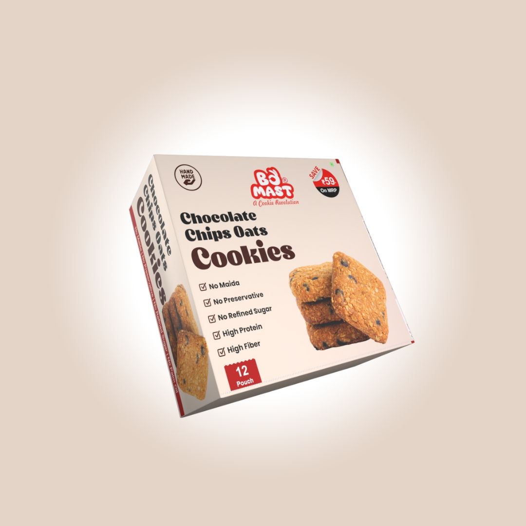 🍪🍫 BoMast Chocolate Chip Oats Cookies – 12 Pouch Pack ✨🌾
Love the classic taste of chocolate chips but want a healthier cookie? 💚
Our Chocolate Chip Oats Cookies are baked with wholesome oats and loaded with rich chocolate chips for the perfect balance of taste + nutrition.
✅ No Maida
✅ No Refined Sugar
✅ No Palm Oil
✅ No Preservatives
The perfect choice for kids, office breaks, travel snacks, tea-time treats, and fitness-friendly munching – without the guilt of regular cookies.
✔ Comes in 12 convenient pouches for everyday snacking
✔ Rich in fiber & energy from oats + chocolate
✔ A smarter alternative to processed, sugary cookies
✔ Crafted for cookie lovers who don’t want to compromise on health
Indulge smarter with BoMast Cookies: Where Taste Meets Health!
📍 Shop now 👉 www.bomastcookies.com
#BoMastCookies #ChocolateChipCookies #HealthyCookies #OatsCookies #NoMaida #NoRefinedSugar #NoPalmOil #NoPreservatives #HealthySnacking #FitnessSnacks #CleanEating #HealthyLifestyle #WholesomeSnacking #MindfulEating #SnackSmart #HealthyIndia