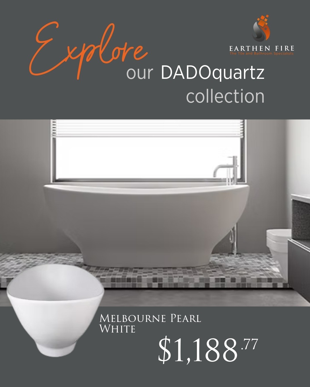 ✨ Discover DADO Luxury ✨
Step into a world where craftsmanship meets comfort. The DADOquartz range at Earthen Fire offers baths and basins with timeless elegance, unrivalled durability, and indulgent warmth. Explore the collection today and find the perfect centrepiece for your bathroom.
Want to know what makes DADOquartz a smart, lasting investment? Follow the link to our last post to discover what sets them apart.
https://www.facebook.com/share/p/1EtjbGcLsS/
#EarthenFire #DADOquartz #DiscoverDADO #BathroomElegance #LuxuryLiving #RefinedDesign #TimelessStyle #UnbeatableQuality #BathroomGoals #SophisticatedLiving