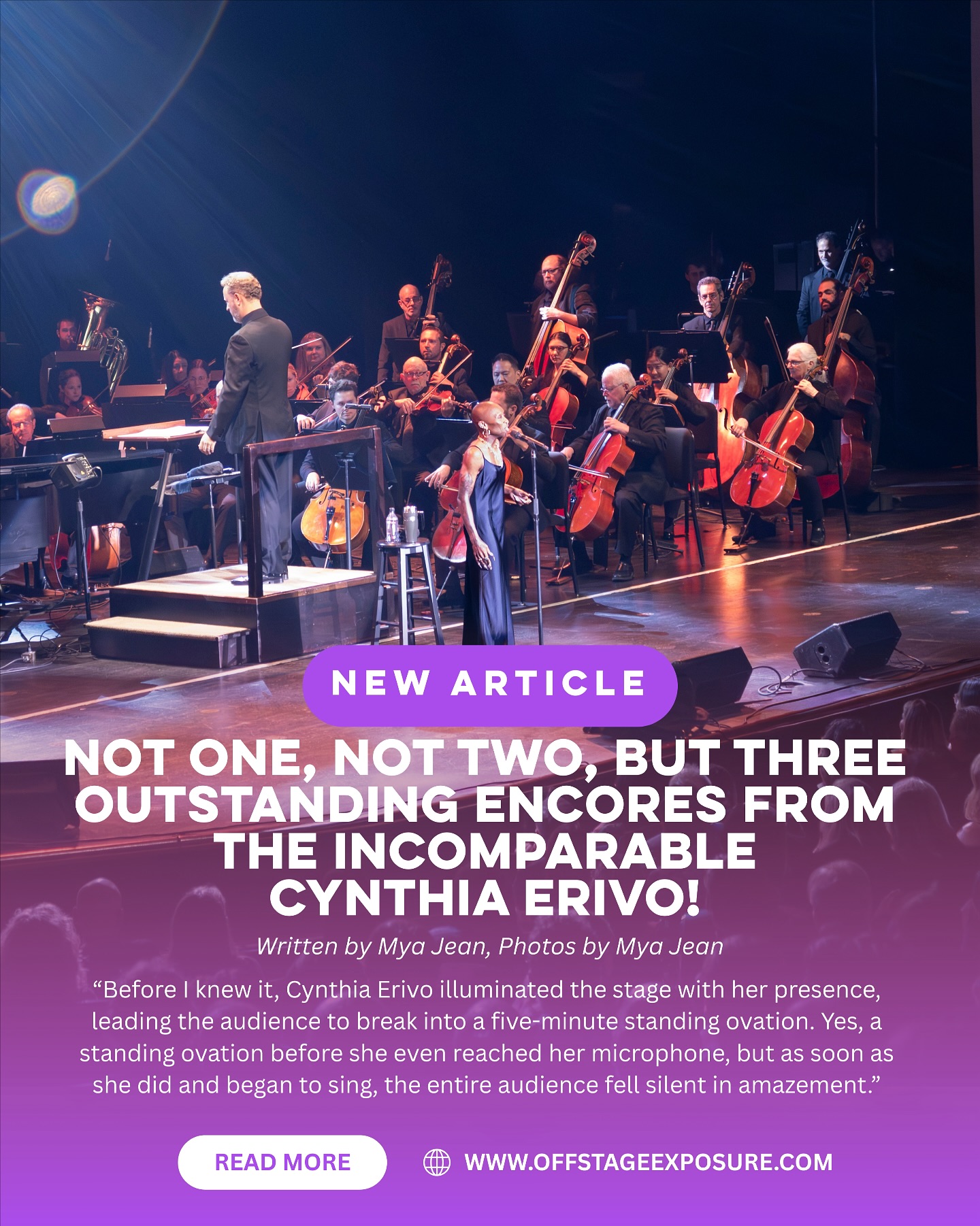 Cynthia Erivo, a name you don’t have to say three times to be transported home by her magical vocals. A once-in-a-generation voice comes to the stage!
Everything you need to know about her performance and album is on our website now!! Article and pictures taken by @bymya.marie
#music #musicphotographer #concert #concertphotographer #musicmagazine #musicmedia #musicoutlet #newmusic #concertcoverage #musiccoverage
#tourphotos #festivalphotos #concertphotography #concertphotos #newsong #newmusic #concertannouncement #cynthiaerivo #iforgiveyou