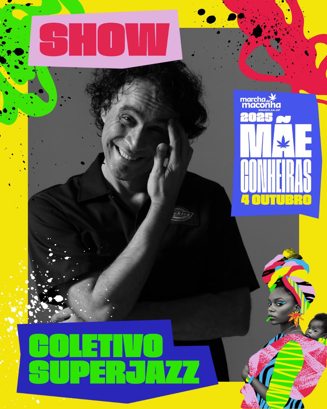 🎷 COLETIVO SUPERJAZZ NA MARCHA DA MACONHA DF 2025! 🌿✨
O som que atravessa fronteiras vai tomar conta da Marcha da Maconha no dia 4 de outubro, e quem traz essa vibe poderosa é o Coletivo Superjazz! 🎶🔥
Prepare-se para um show intenso e cheio de improviso, onde a liberdade do jazz encontra a força da luta por uma política de drogas mais justa. Vai ser aquele momento pra se conectar, dançar e respirar resistência, celebrando a cultura que nos move e nos une.
A marcha não é só protesto — é também celebração, comunidade e som que liberta. Então chega cedo e fica até o fim, traz sua energia e vem vibrar com a gente nessa data histórica, o Dia do Pito de Pango!
📍 Onde: Gramado em frente ao Museu da República – Esplanada
📆 Quando: 04/10 – a partir das 10h
💚 Cola junto e faz parte dessa história!