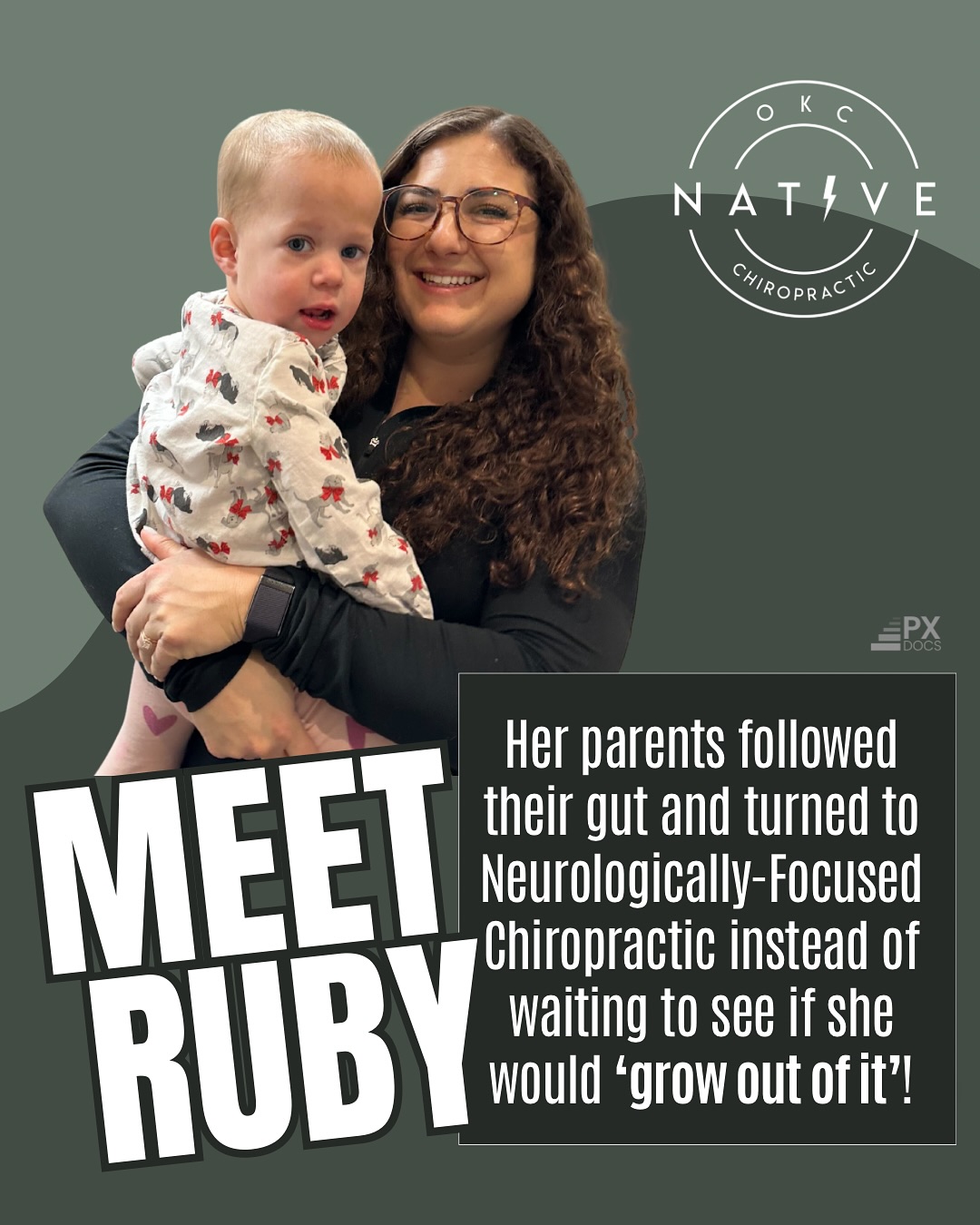 When Ruby’s tantrums took a turn for the worse, her parents decided to be proactive and follow their gut instead of waiting to see if she would ‘grow out of it.’ Here’s what Mom has to say!
“Ruby was having a lot of tantrums that went from 0-to-100 in two seconds. She would take a really long time to level out and I worried a lot about the effect the stress was having on her.
We knew toddlers having tantrums were common, so we’d second-guess ourselves a lot, telling ourselves it’s normal. But it didn’t *feel* normal. We tried every way we could think of to help her regulate and calm down, and it made us feel helpless.
The doctors instantly listened and empathized with our worry, and were open enough to be curious about it. Judgment-free care is such a breath of fresh air!
And the scans definitely confirmed why she was struggling with regulating her emotions. It was wild to see visually what was going on inside.
After a few weeks of care, we realized we weren’t completely stressed out about Ruby’s tantrums - we weren’t on high alert, because they weren’t nearly as wild or as frequent. She also started to try saying more words a few weeks after starting care, and she’s really gained a lot of confidence in her communication over the last couple of months.
Ruby still has tantrums, but they seem a lot more developmentally appropriate for her age. We can help her move through tough things that would’ve ended our afternoons in the past. She has a lot more communication and really likes to try out saying new words. She jokes a lot, loves to sing and read, and gives the best hugs.” ❤️
That mother’s intuition when things just feel ‘off’ never lies and it’s incredible to watch moms like Ruby’s follow it for their kiddos to thrive! 🙌🏻
#pxdocs // #pediatricchiropractic // #colic // #reflux // #eczema // #gutissuesinkids // how to help colic // Will my child grow out of colic? // What is reflux? // Reflux remedies // Toddler tantrums #edmond #okc #oklahomacity #okcmoms #edmondok #pediatricchiropractic