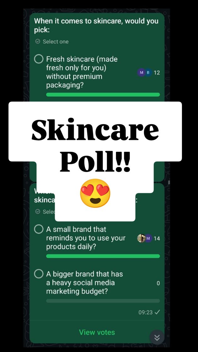 We choose fresh fruit over stale ones. Fresh meals over reheated leftovers. So why settle for stale skincare?
A 2-year shelf life sounds convenient… but imagine what that’s doing to your skin. Not without preservatives, that’s for sure.
Freshly blended skincare works the same way fresh food does; more nourishing, more effective, and zero additives.
I recently ran a poll with a women’s group. The verdict? Most would pick fresh skincare over products made days, weeks, or even months, ago, no matter how shiny the packaging.
And most prefer a small brand that actually reminds them to use their products over one with a massive marketing budget.
All Taravali products are blended fresh after you place your order. Nothing on the shelf, nothing collecting dust. And the best part? Our 30-day Consistency Support! I personally remind you to use your products if you need that extra assistance ❤️
We might not have premium glittery packaging, or a heavy marketing budget, but we're a brand with a beating heart and a warm soul ❤️
If you choose fresh food for your body, let your skin have the same. After all, it’s the largest organ you wear ❤️🥰
With gratitude,
Lakshita Bharath