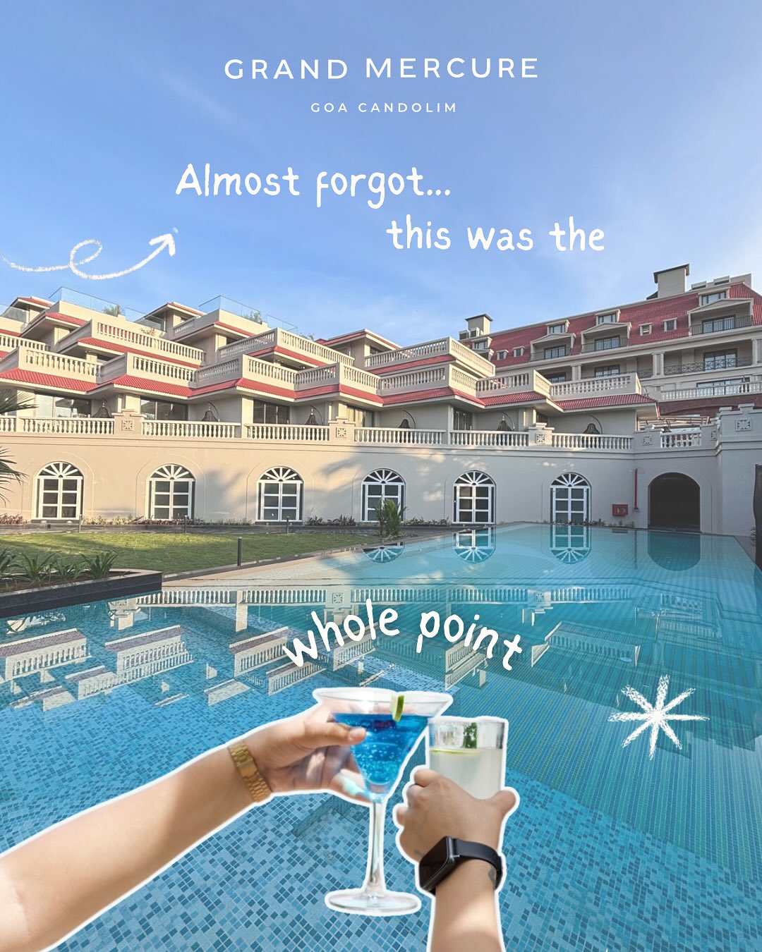 Almost forgot… this was the whole point. 🌅🍸🧖♀️
From poolside sips to chef’s specials, sunset drinks to spa bliss , Grand Mercure really understood the assignment ✨
.
.
.
#resortgoals #grandmercure #goamood #vacationmode #luxurystay #goodtimes #funtimes #resortstay #grandmercuregoacandolim #exploregrandmercuregoa
